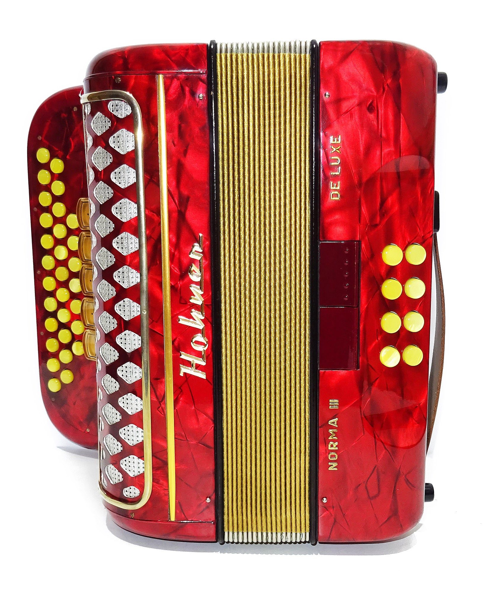 Almost Unused Hohner Norma III DeLuxe Diatonic Button Accordion Garmon German Harmonika 2135, Rare Squeezebox, Fantastic sound!