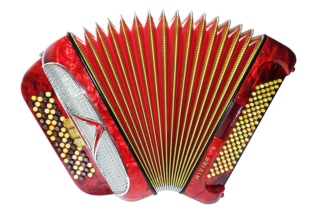 Hohner Riviera II Lightweight 5 Row Button Accordion C System made in Germany 2147, incl New Straps, Amazing sound!