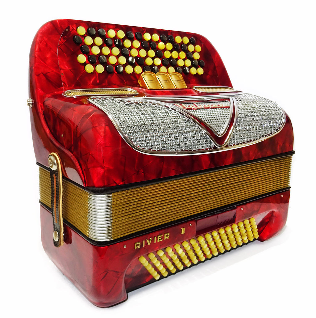 Hohner Riviera II Lightweight 5 Row Button Accordion C System made in Germany 2147, incl New Straps, Amazing sound!