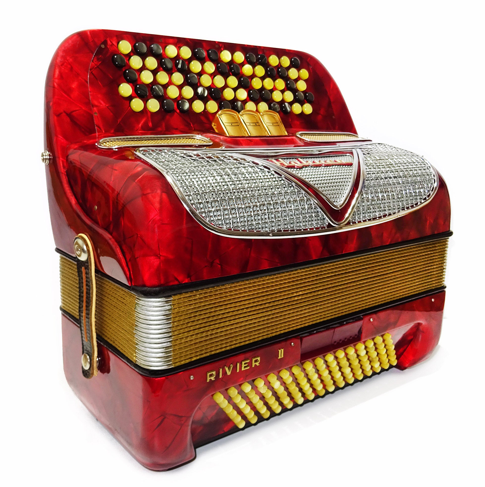 Hohner Riviera II Lightweight 5 Row Button Accordion C System made in Germany 2147, incl New Straps, Amazing sound!