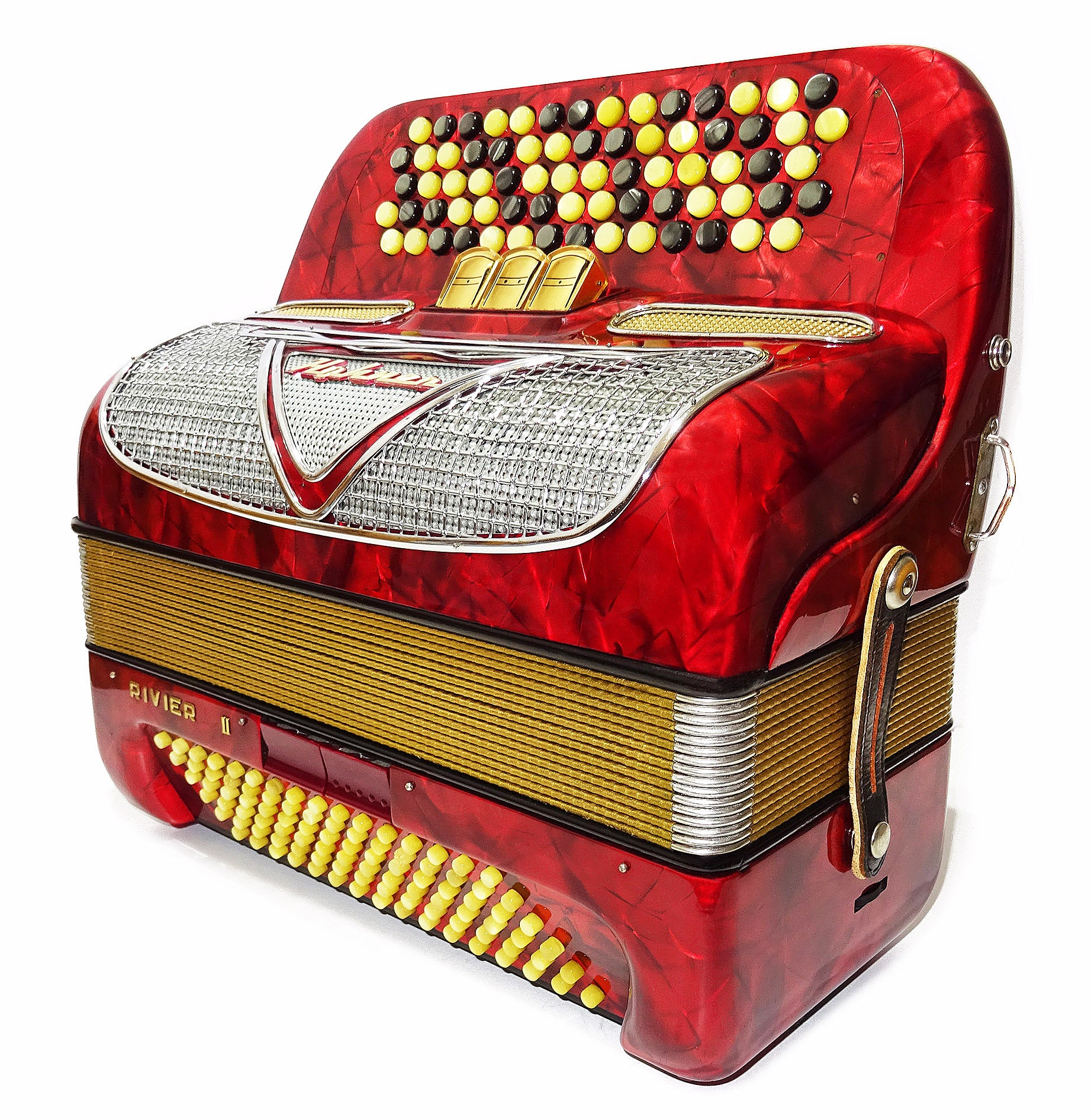 Hohner Riviera II Lightweight 5 Row Button Accordion C System made in Germany 2147, incl New Straps, Amazing sound!