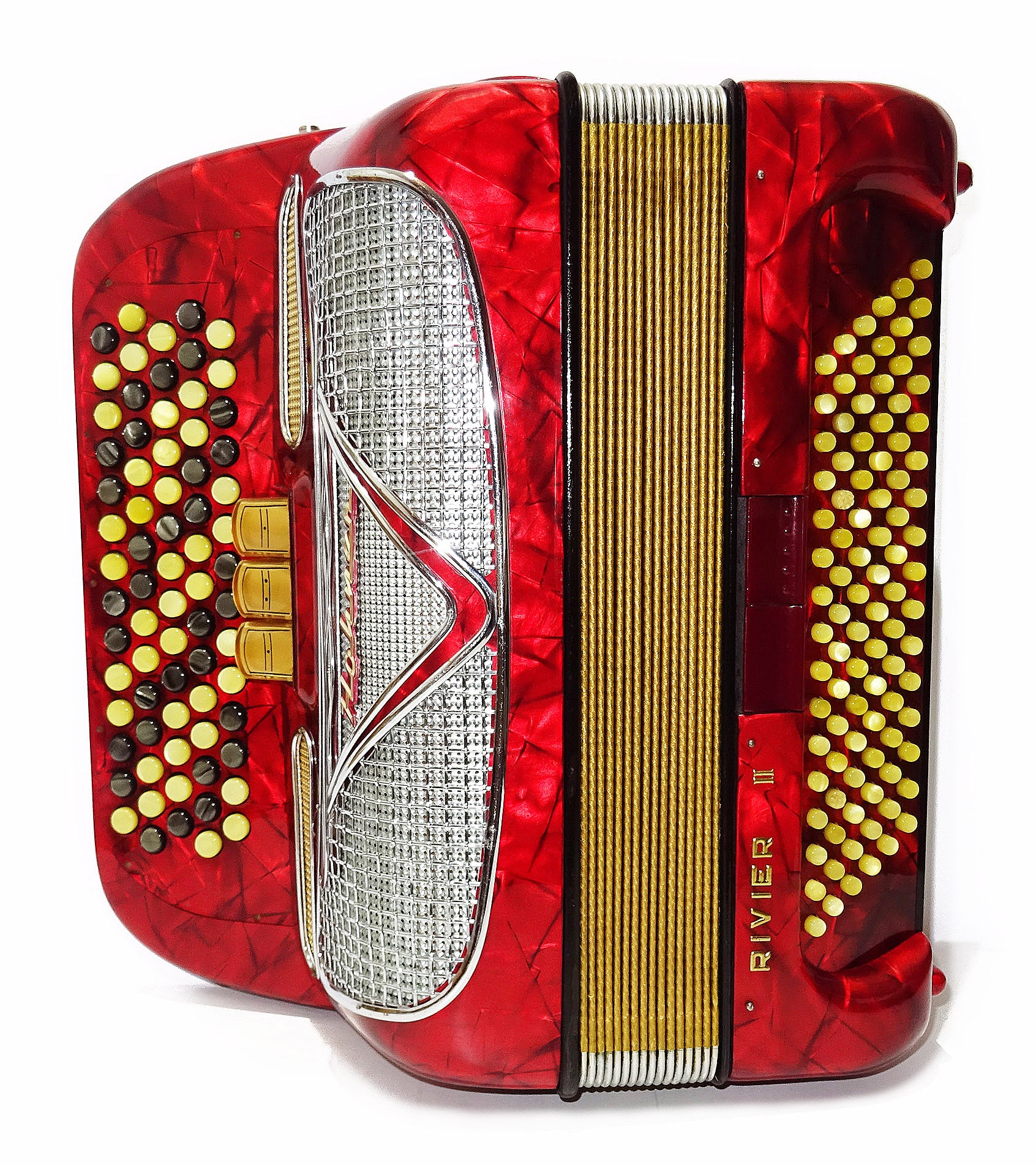 Hohner Riviera II Lightweight 5 Row Button Accordion C System made in Germany 2147, incl New Straps, Amazing sound!