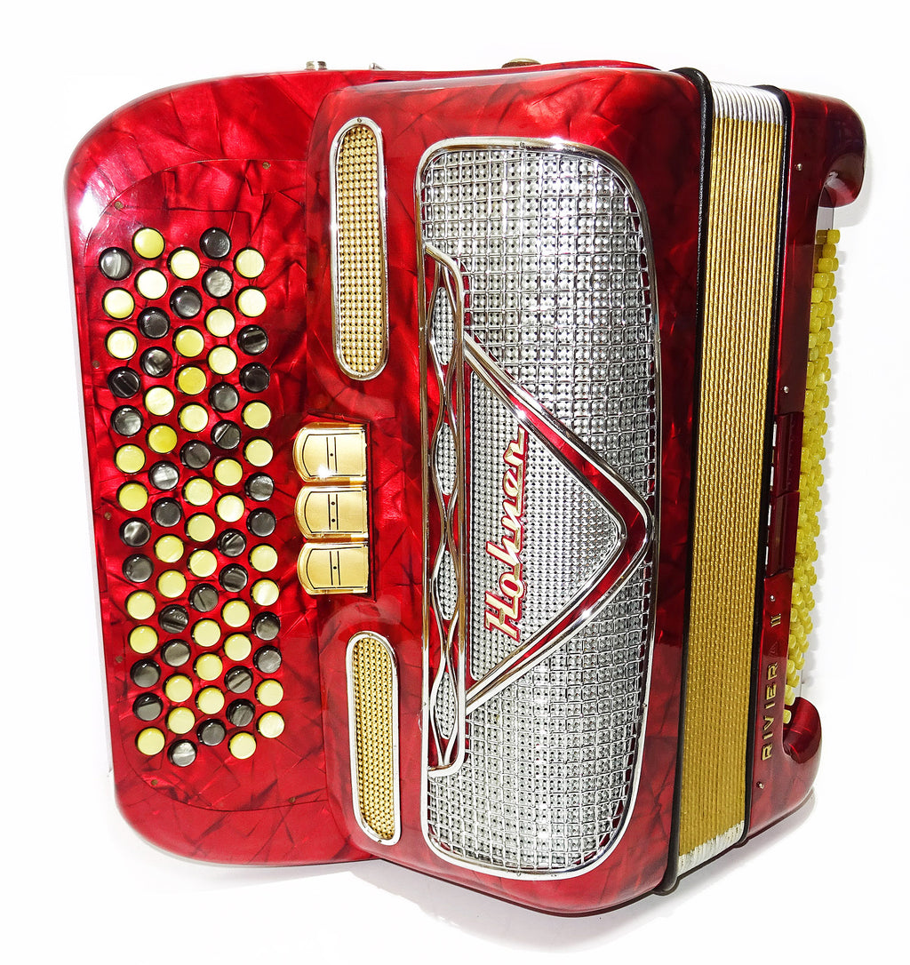 Hohner Riviera II Lightweight 5 Row Button Accordion C System made in Germany 2147, incl New Straps, Amazing sound!