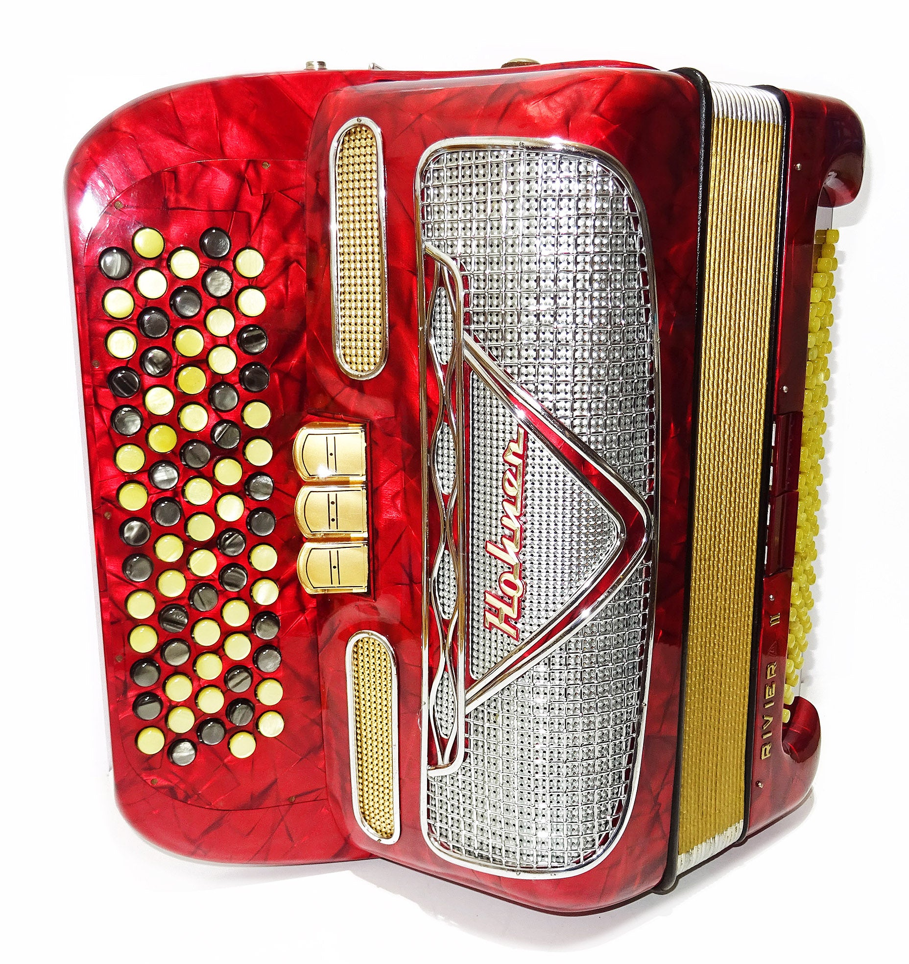 Hohner Riviera II Lightweight 5 Row Button Accordion C System made in Germany 2147, incl New Straps, Amazing sound!