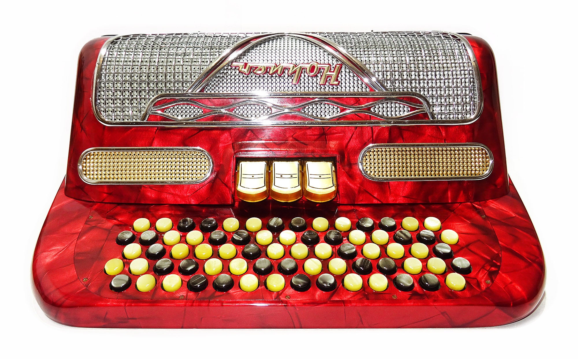 Hohner Riviera II Lightweight 5 Row Button Accordion C System made in Germany 2147, incl New Straps, Amazing sound!