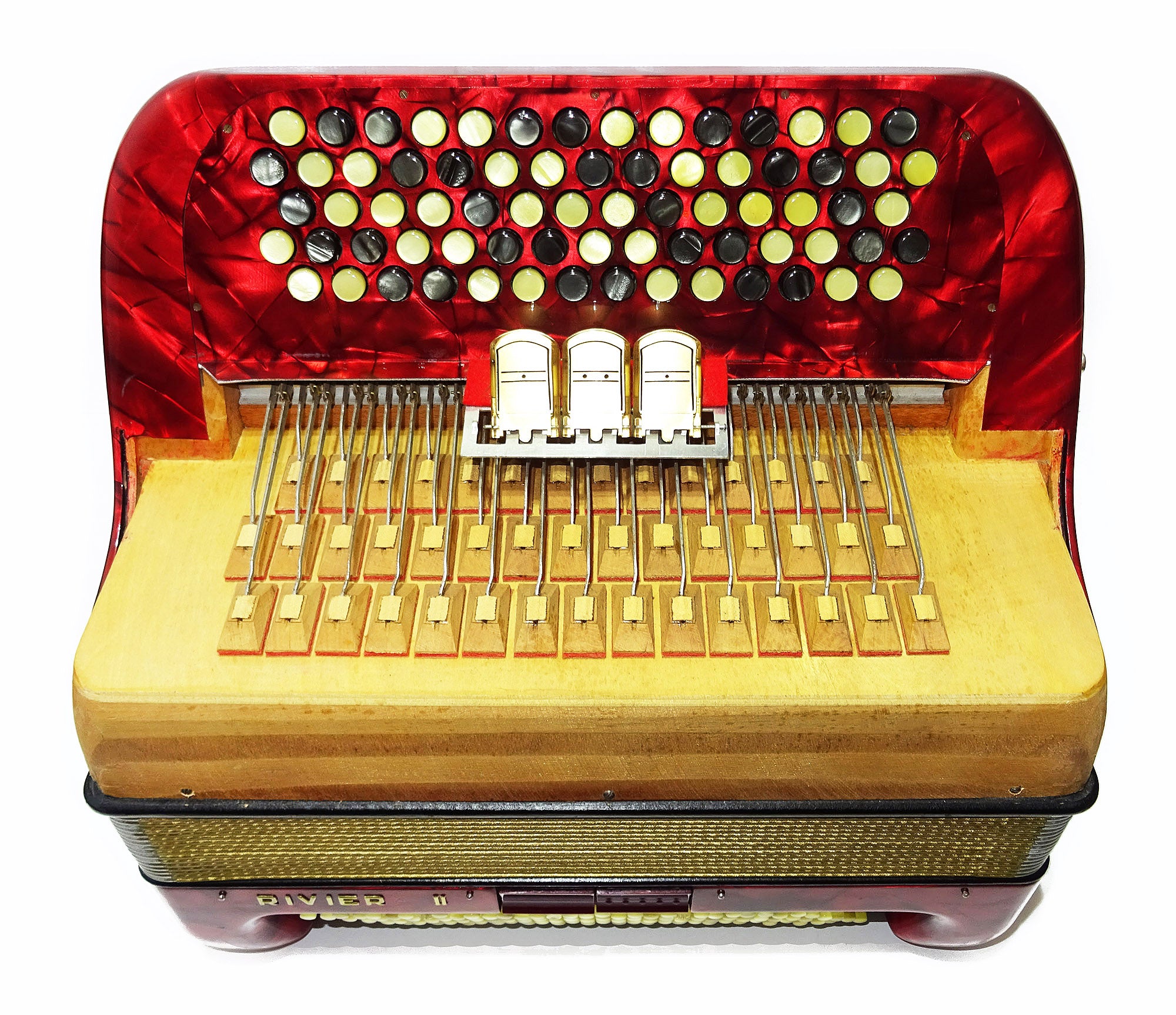 Hohner Riviera II Lightweight 5 Row Button Accordion C System made in Germany 2147, incl New Straps, Amazing sound!