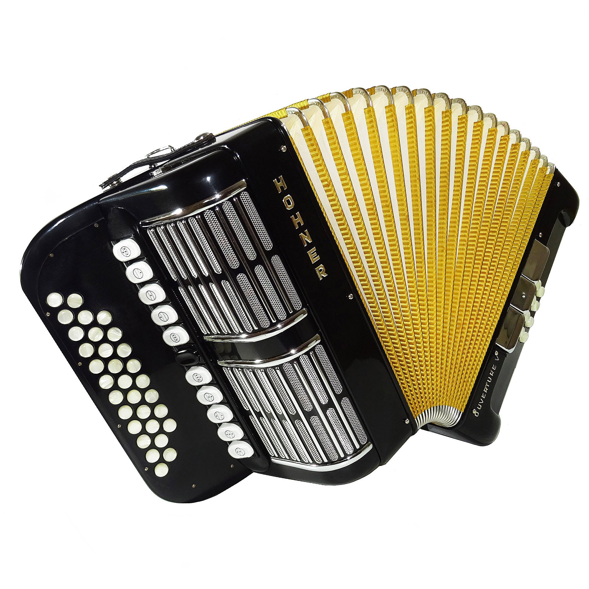 Close to New! Hohner Ouverture V Diatonic Original German Squeezebox Button Accordion Garmon Straps 2040, Rare Luxury Harmonica, Fantastic sound!