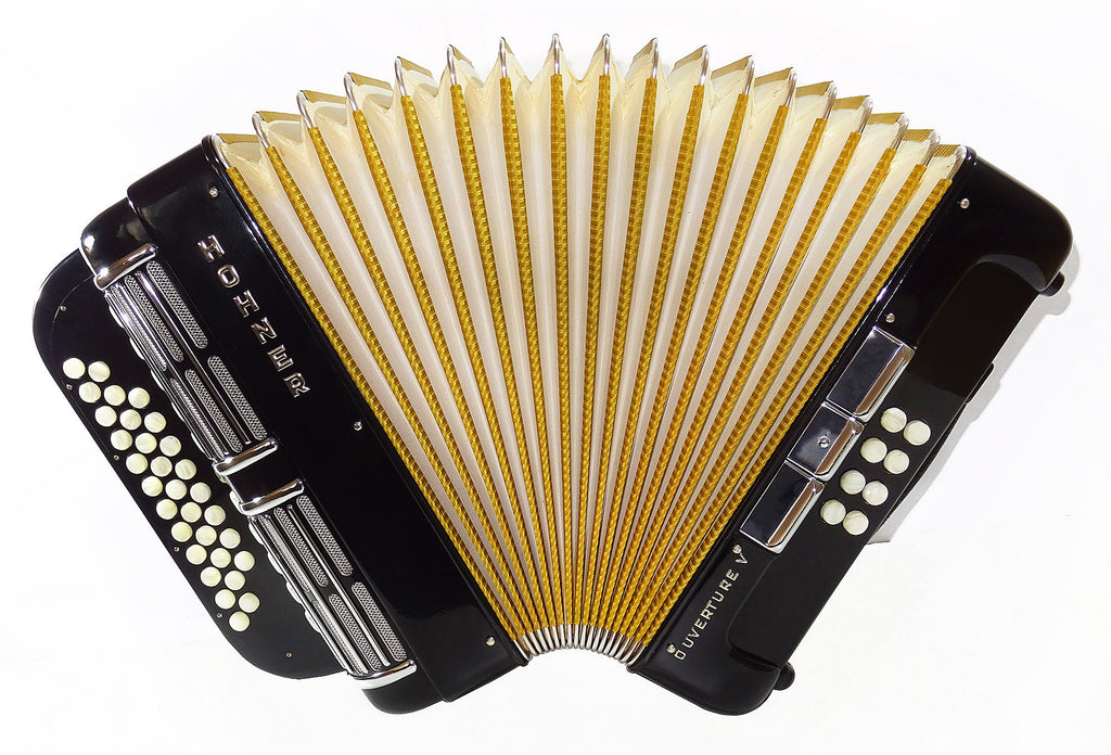 Close to New! Hohner Ouverture V Diatonic Original German Squeezebox Button Accordion Garmon Straps 2040, Rare Luxury Harmonica, Fantastic sound!