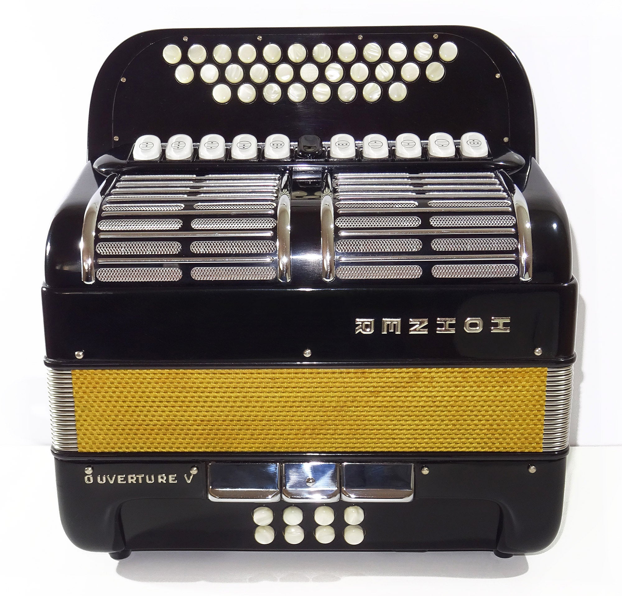 Close to New! Hohner Ouverture V Diatonic Original German Squeezebox Button Accordion Garmon Straps 2040, Rare Luxury Harmonica, Fantastic sound!