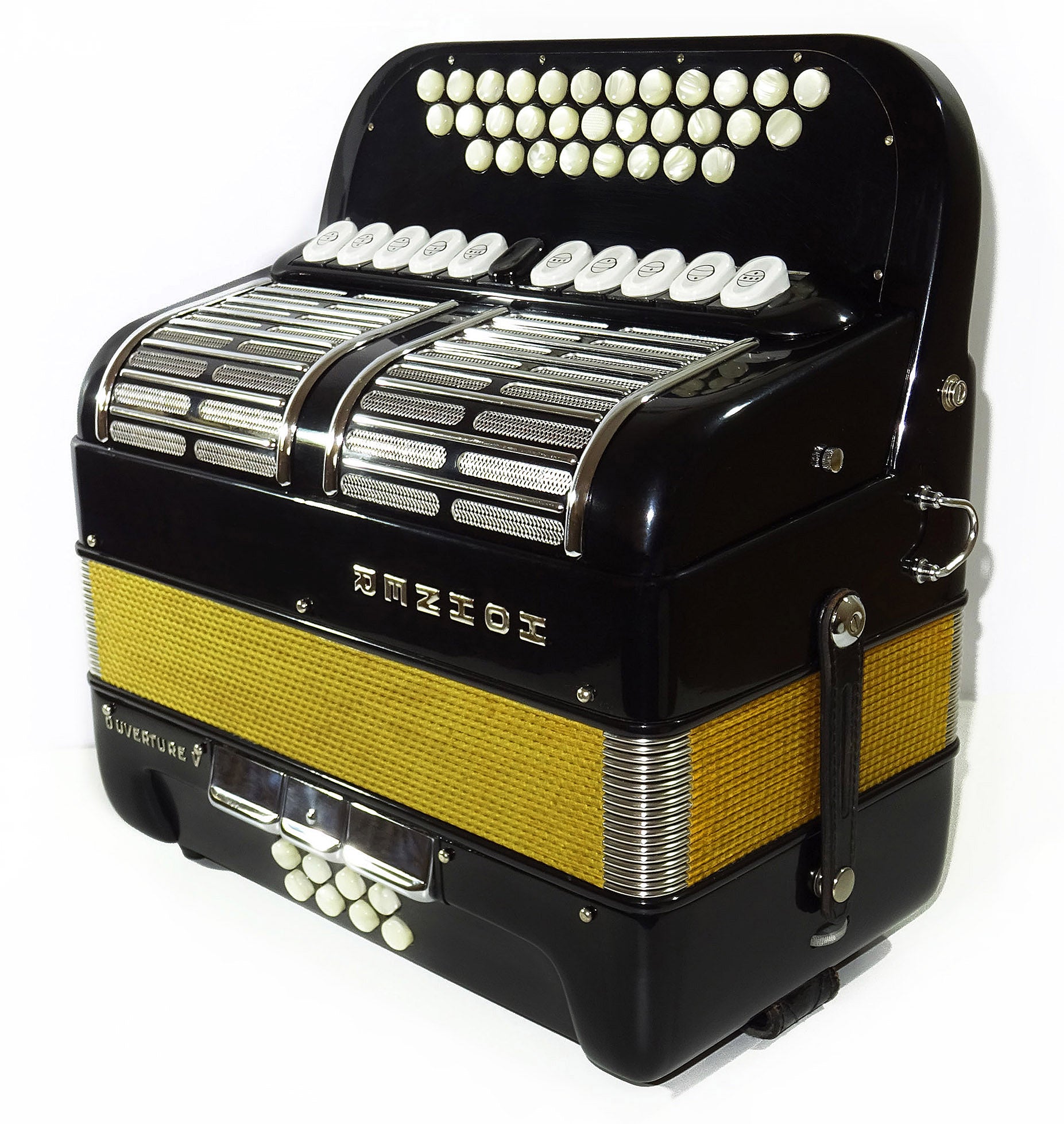 Close to New! Hohner Ouverture V Diatonic Original German Squeezebox Button Accordion Garmon Straps 2040, Rare Luxury Harmonica, Fantastic sound!
