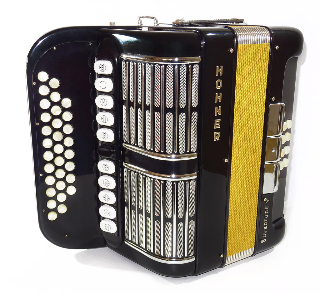 Close to New! Hohner Ouverture V Diatonic Original German Squeezebox Button Accordion Garmon Straps 2040, Rare Luxury Harmonica, Fantastic sound!