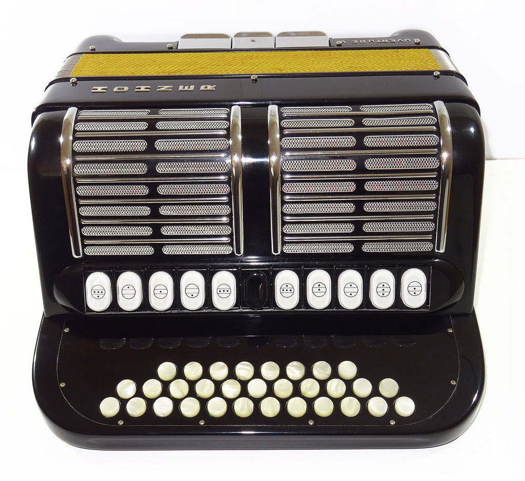 Close to New! Hohner Ouverture V Diatonic Original German Squeezebox Button Accordion Garmon Straps 2040, Rare Luxury Harmonica, Fantastic sound!