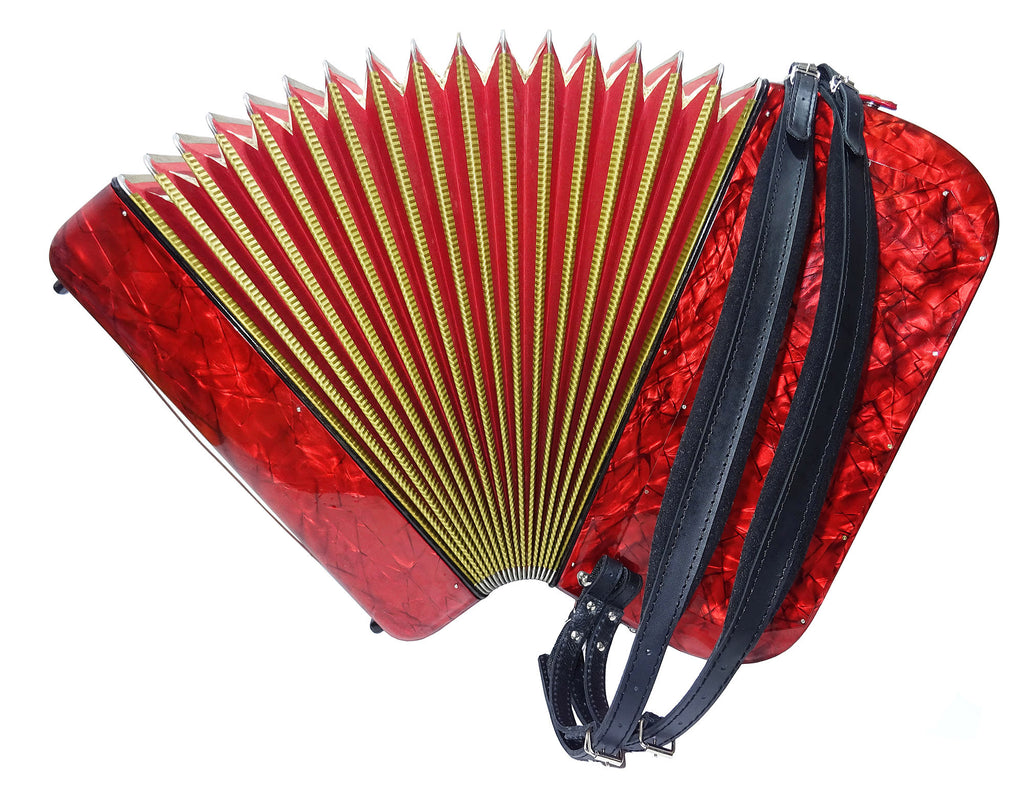 Hohner Riviera IV Original 5 Row Button Accordion made in Germany 2183, incl New Straps, Rich Powerful Sound
