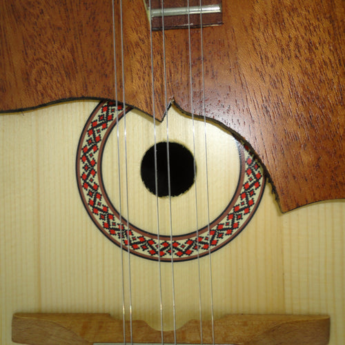Brandneue klassische Original Balalaika 6 Saiten Prima, Volksmusikinstrument handbemalt mit Ornament