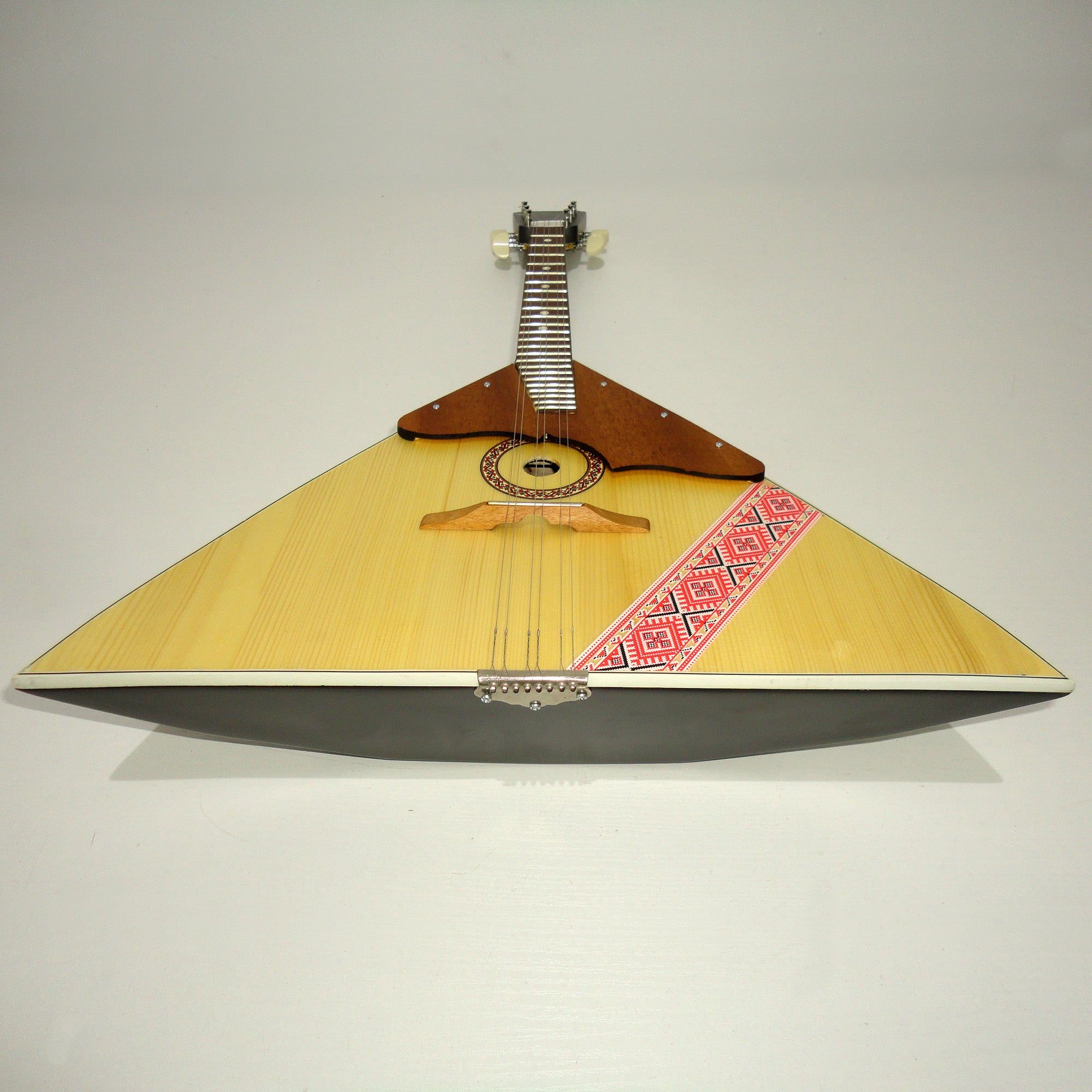 Brand New Classic Original Balalaika 6 Strings Prima, Folk Musical Instrument Handpainted with Ornament