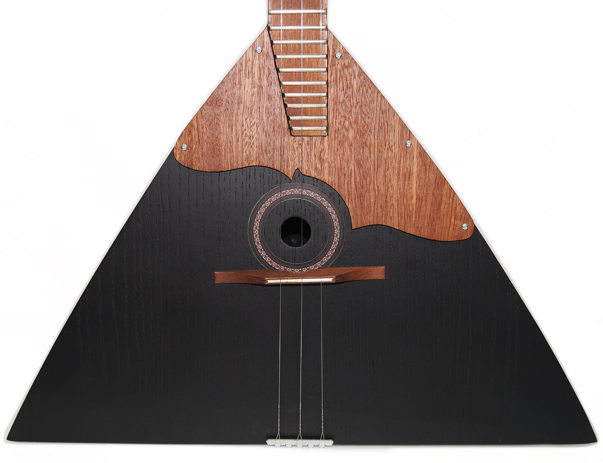 Brand New Classic Original Balalaika 3 Strings Prima, made in Ukraine, Natural Wood Painted Black