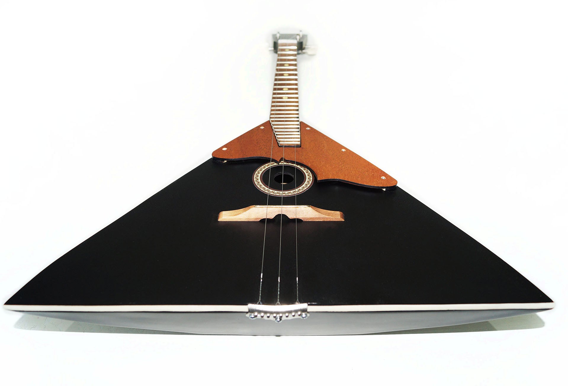 Brand New Classic Original Balalaika 3 Strings Prima, made in Ukraine, Natural Wood Painted Black