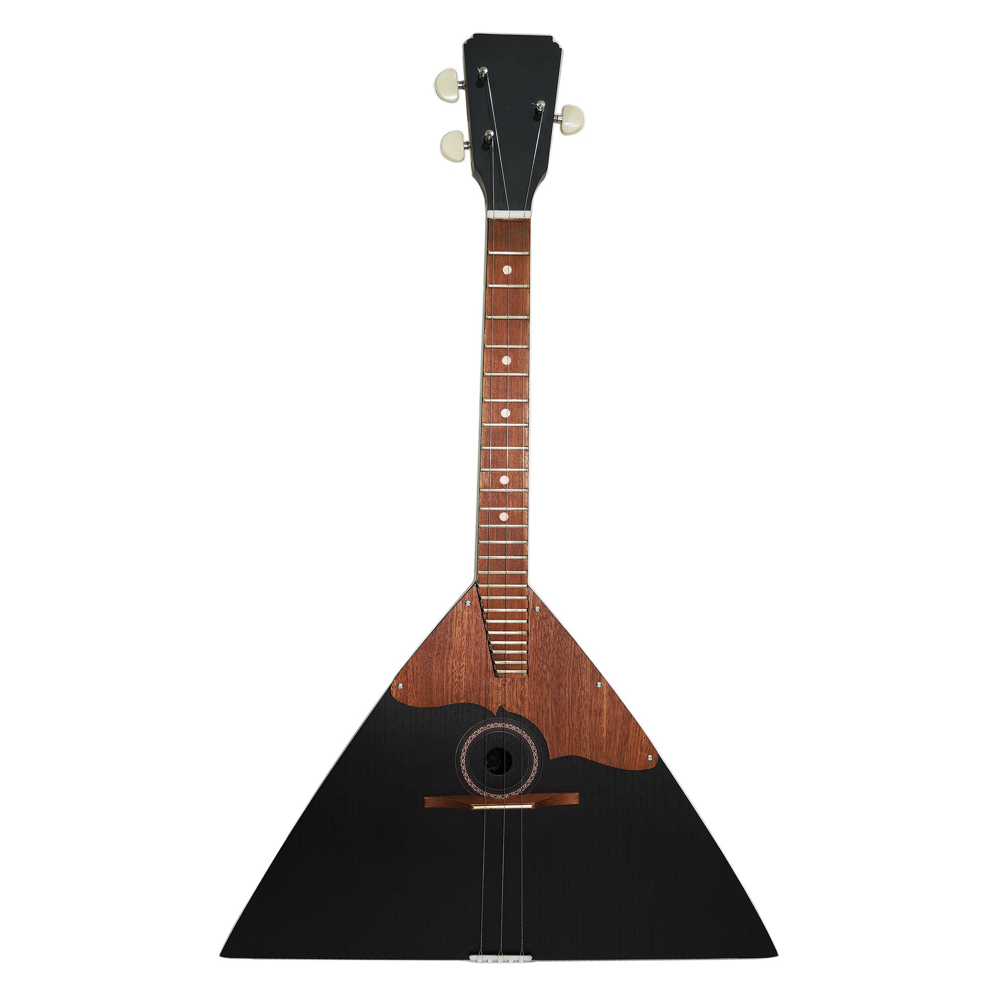 Brand New Classic Original Balalaika 3 Strings Prima, made in Ukraine, Natural Wood Painted Black