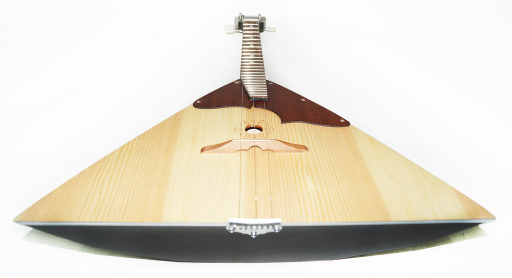 New Classic Original Ukrainian Balalaika Prima 3 Strings Trembita! Natural Wood! Folk Musical Instrument!