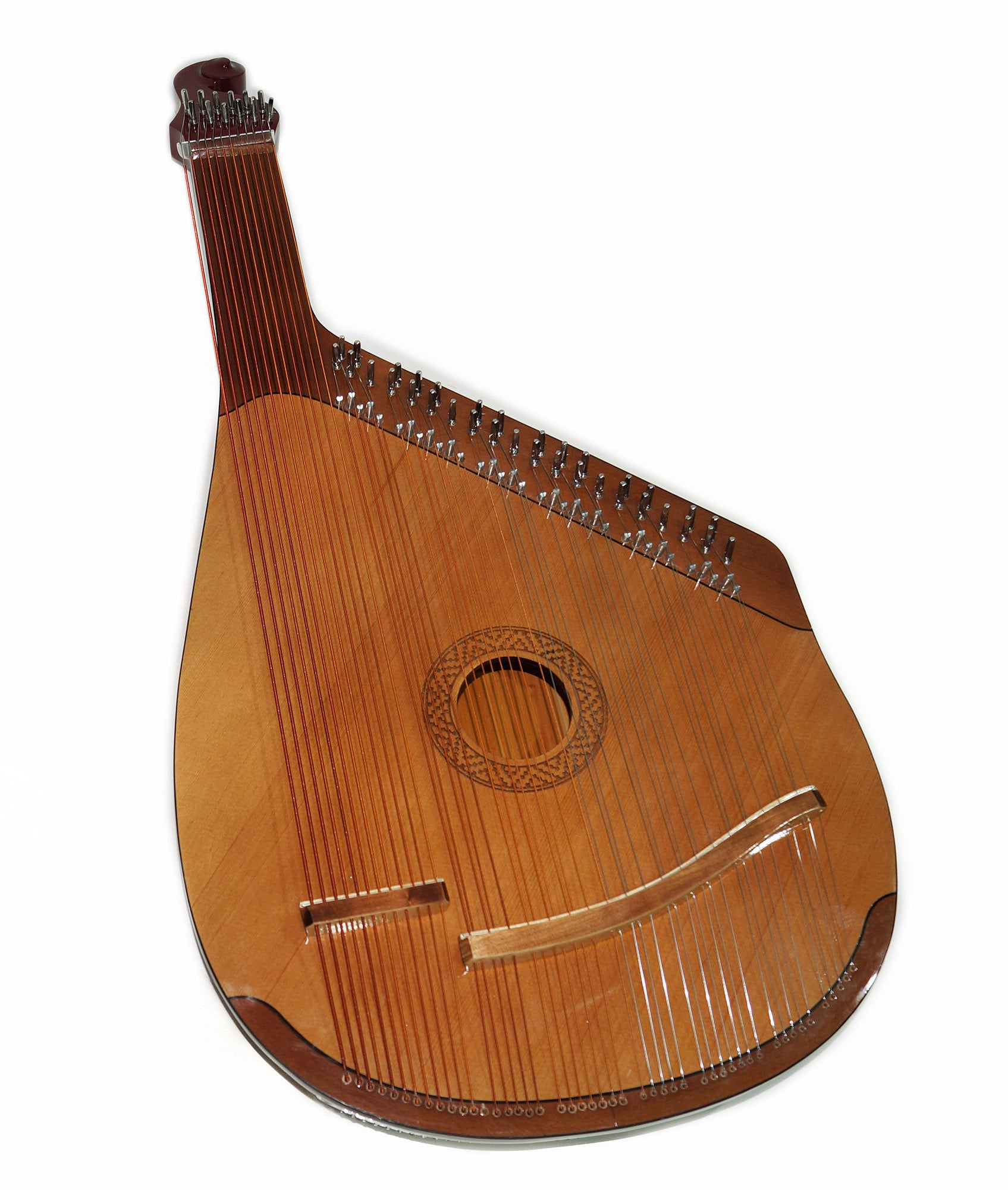 New Folk Ukrainian Bandura 46 Strings Musical Instrument Chernigiv Type for Beginner Children Natural Wood Very Beautiful Sound!