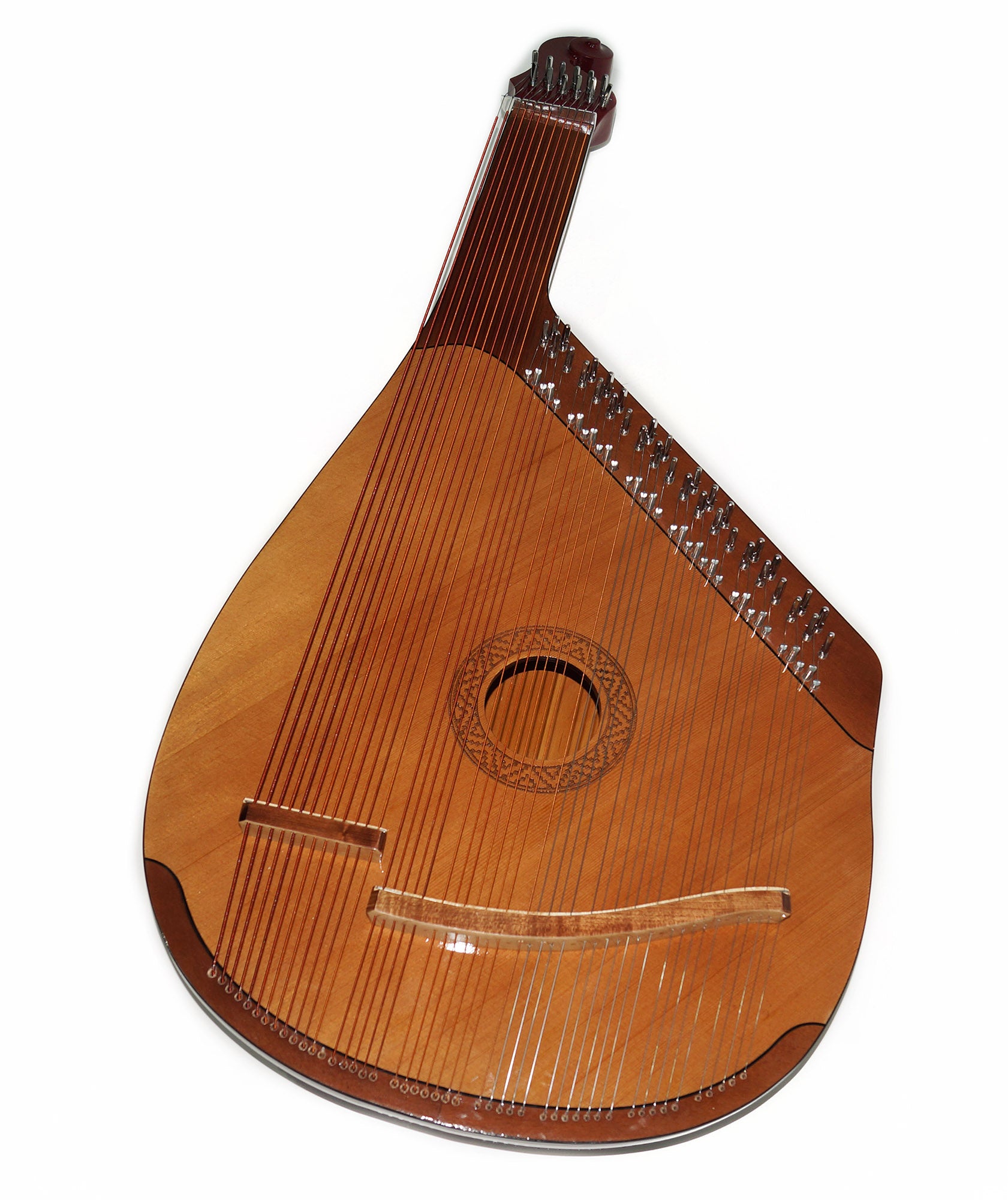 New Folk Ukrainian Bandura 46 Strings Musical Instrument Chernigiv Type for Beginner Children Natural Wood Very Beautiful Sound!