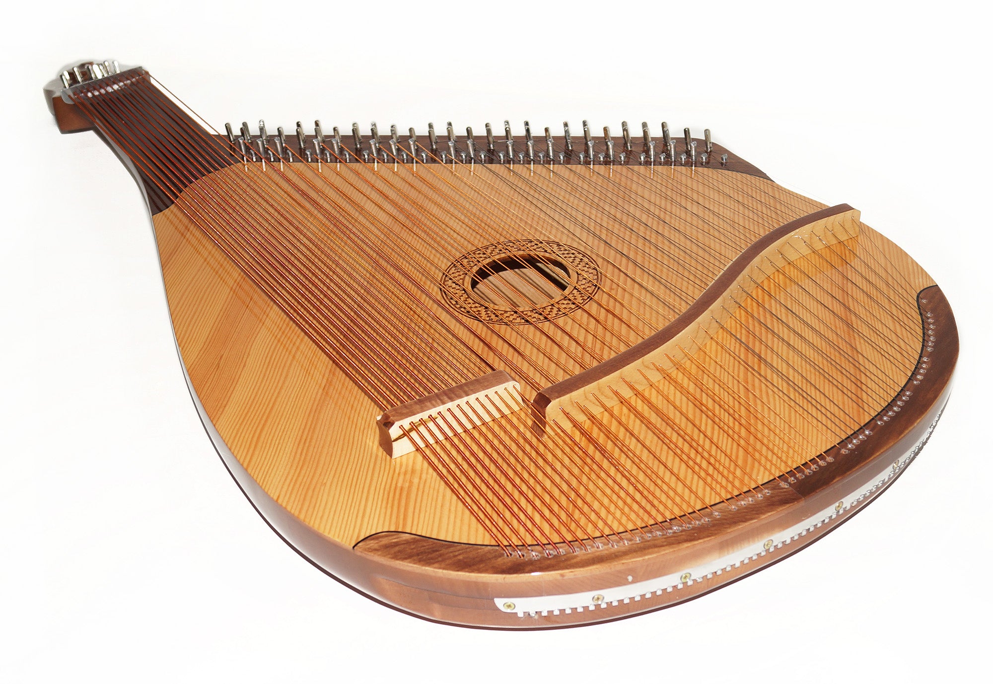 New Folk Ukrainian Bandura 56 Strings Chromatic Musical Instrument Chernigiv Type Beautiful and Magnificent Sound! Natural Wood Color