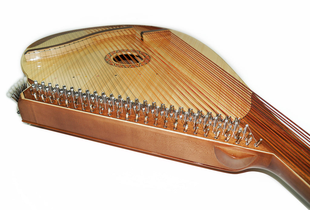 Lever String Instrument New Folk Lviv Bandura with Levers 63 Strings Musical Instrument Cherni ...
