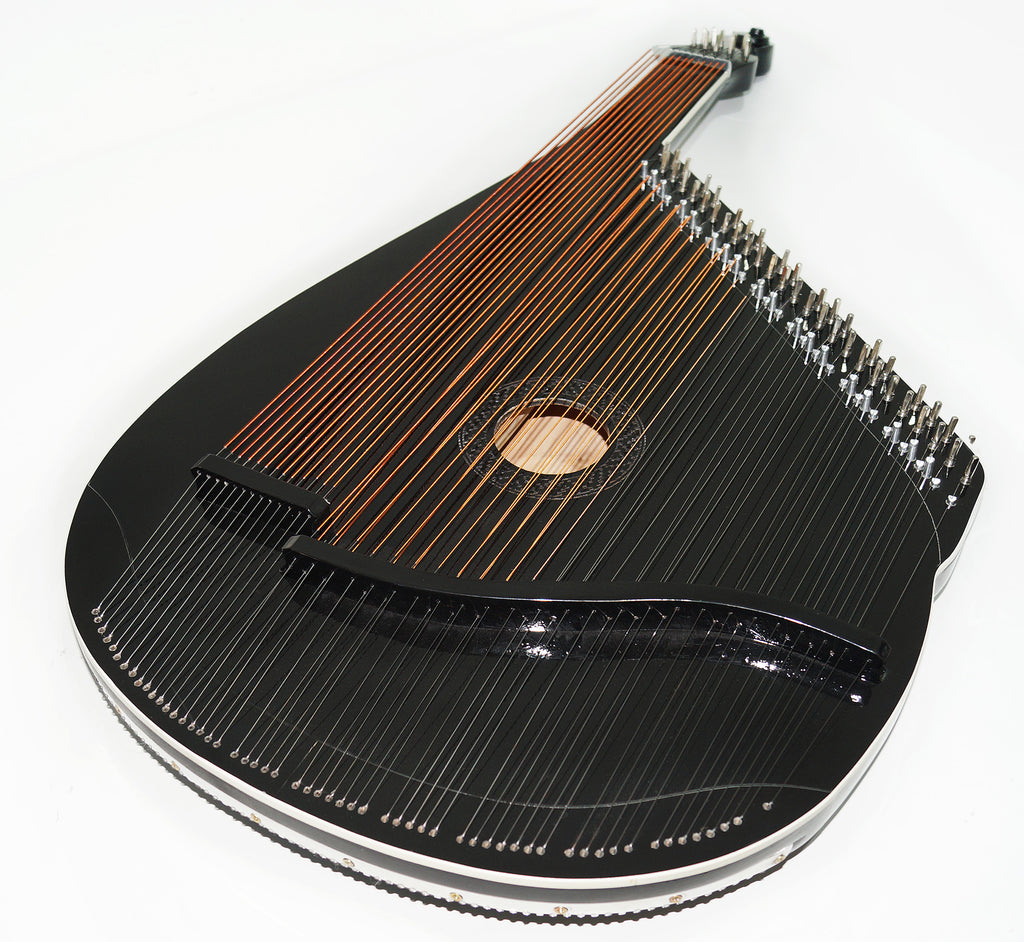 New Traditional Folk Ukrainian Bandura Chromatic String Musical Instrument Very Beautiful and Magnificent Sound! Black