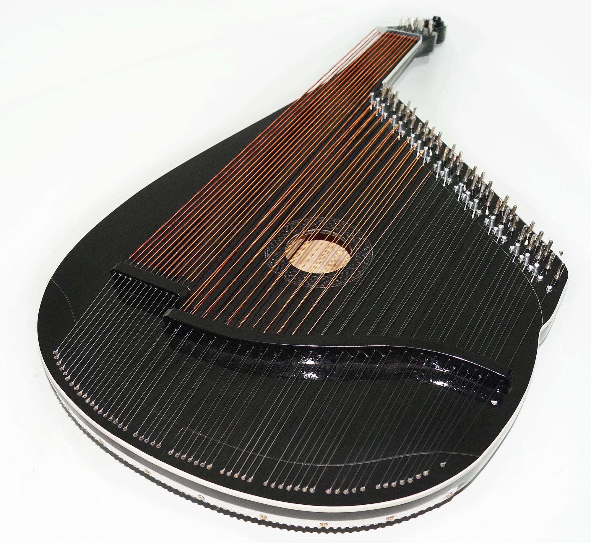 New Traditional Folk Ukrainian Bandura Chromatic String Musical Instrument Very Beautiful and Magnificent Sound! Black