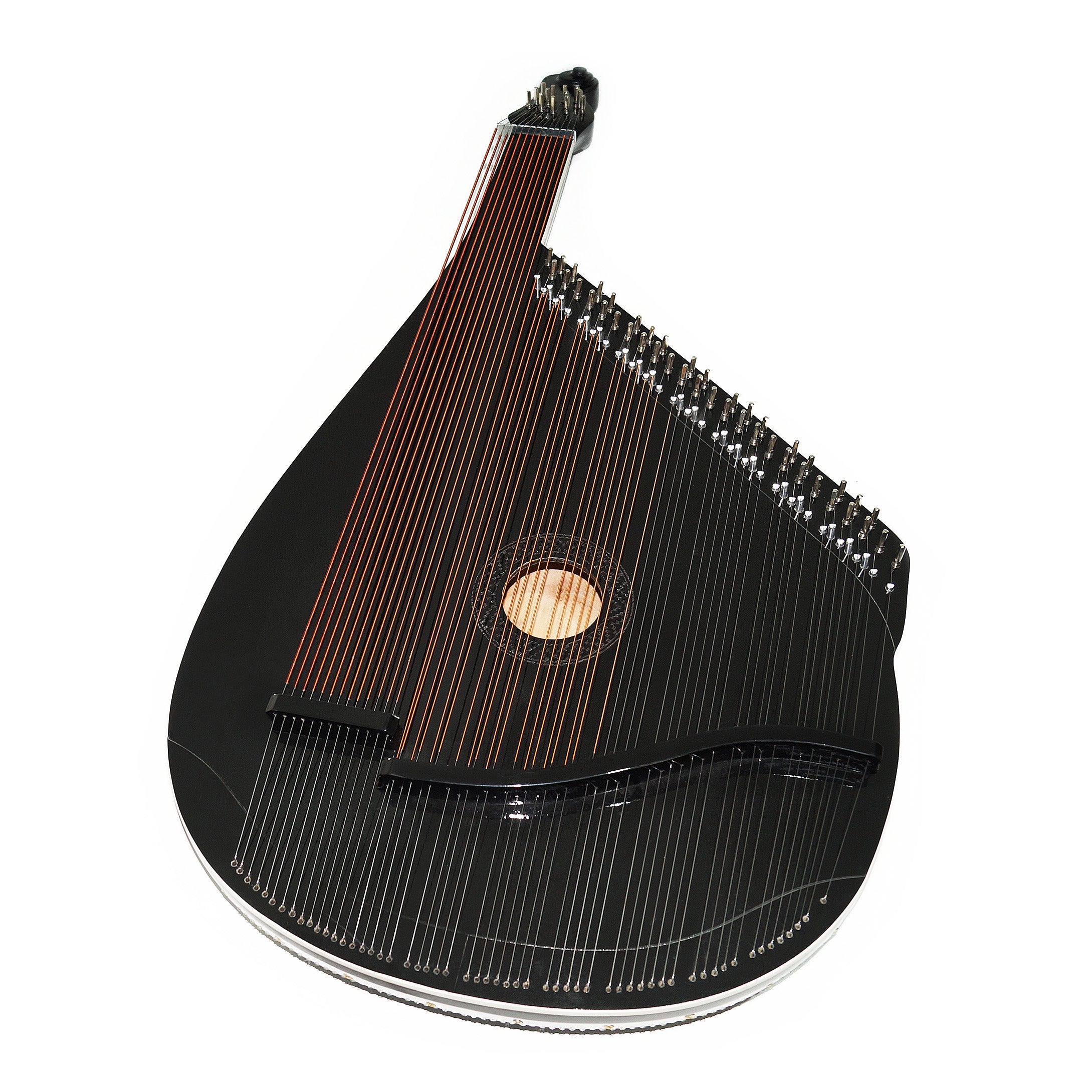 New Traditional Folk Ukrainian Bandura Chromatic String Musical Instrument Very Beautiful and Magnificent Sound! Black