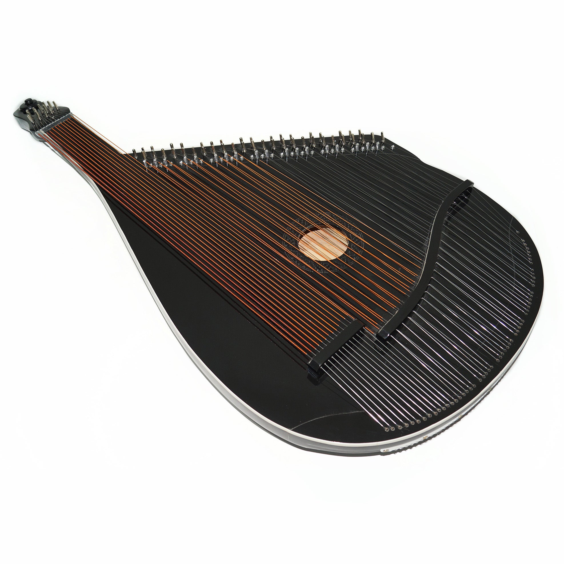New Traditional Folk Ukrainian Bandura Chromatic String Musical Instrument Very Beautiful and Magnificent Sound! Black