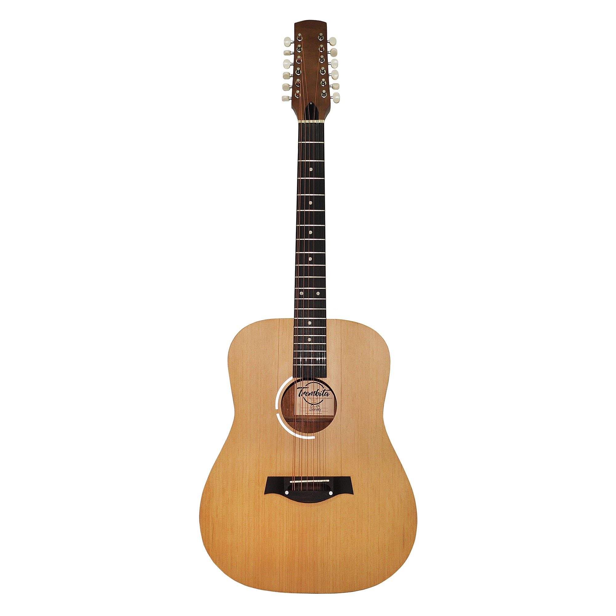Acoustic Guitar 12 Strings, made by Trembita Ukraine, Handmade Natural Wood. Excellent Sound!
