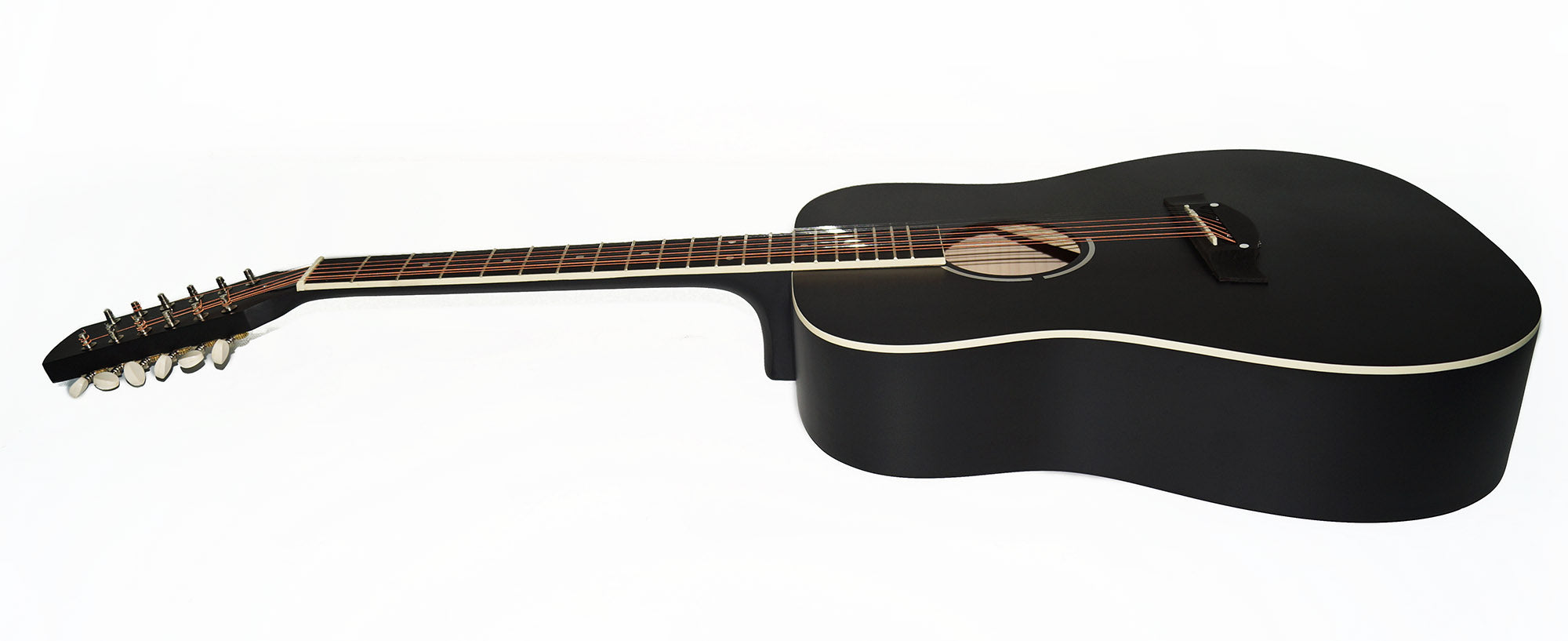 Brand New Acoustic Guitar 12 Strings made in Ukraine Trembita Natural Wood Black Amazing Sound!