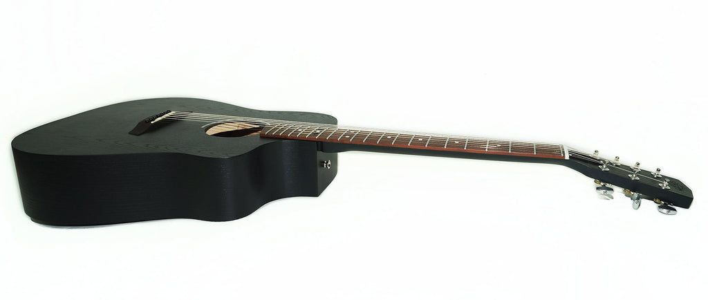 New Seven 7 String Acoustic Guitar Сutaway, made in Ukraine by Trembita Black Natural Wood
