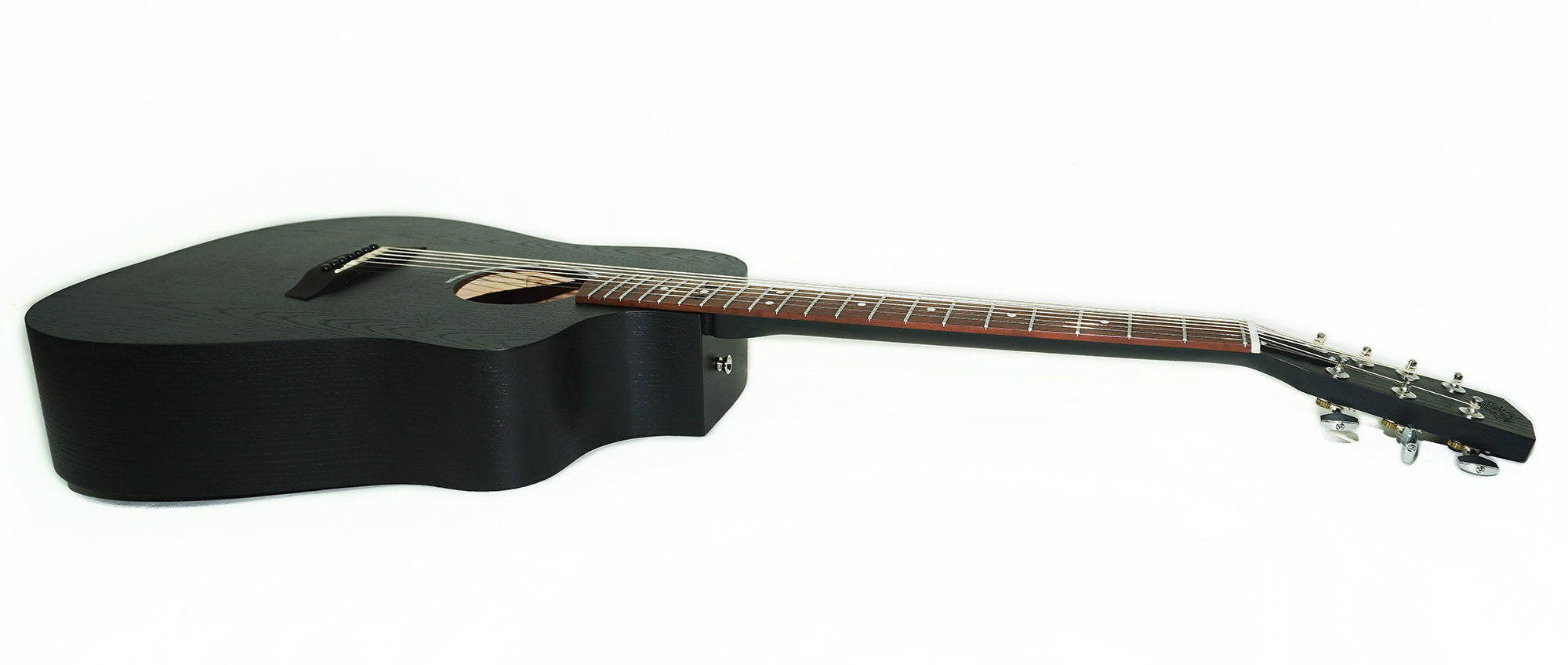 New Seven 7 String Acoustic Guitar Сutaway, made in Ukraine by Trembita Black Natural Wood