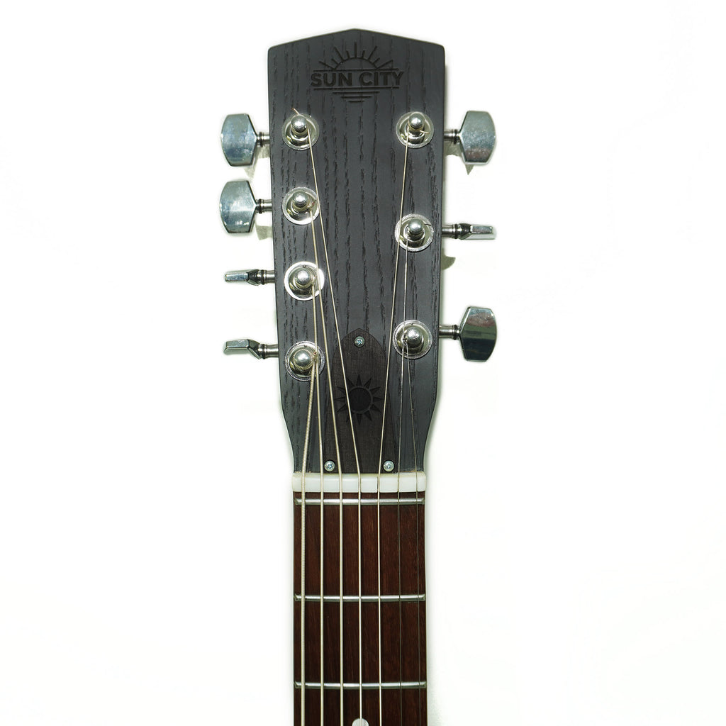 New Seven 7 String Acoustic Guitar Сutaway, made in Ukraine by Trembita Black Natural Wood