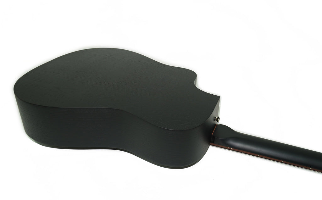 New Seven 7 String Acoustic Guitar Сutaway, made in Ukraine by Trembita Black Natural Wood