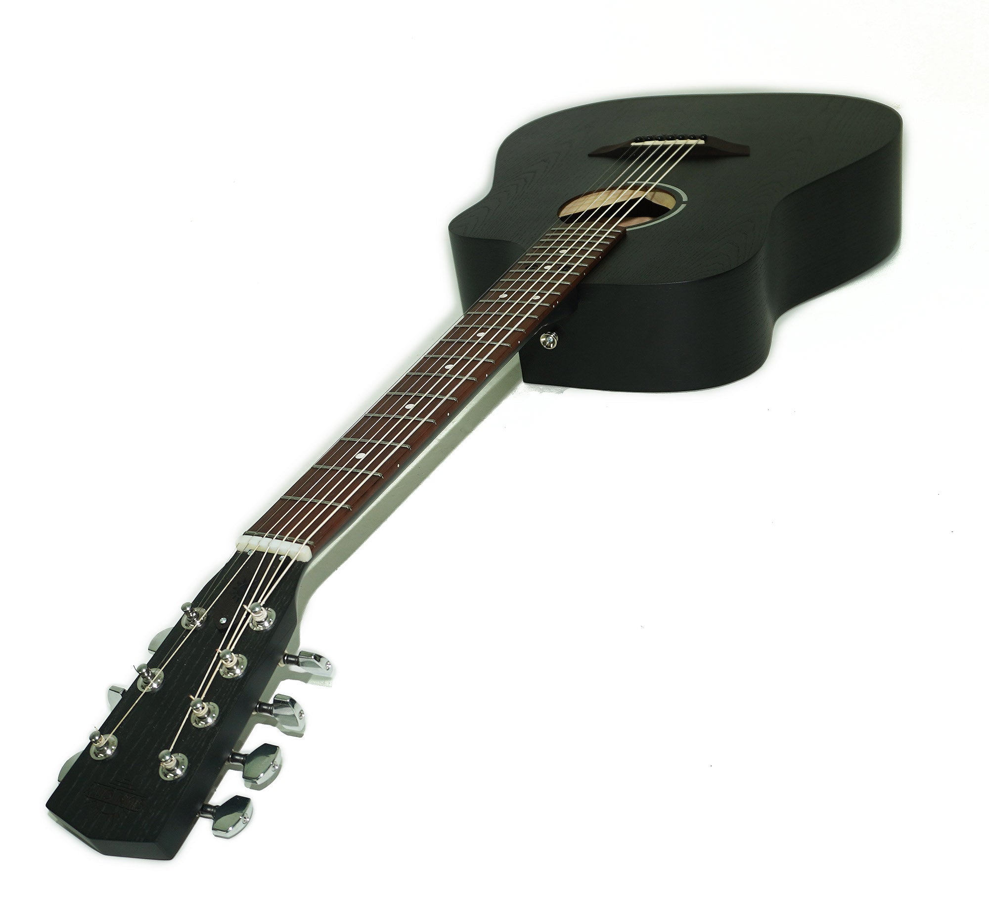New Seven 7 String Acoustic Guitar Сutaway, made in Ukraine by Trembita Black Natural Wood