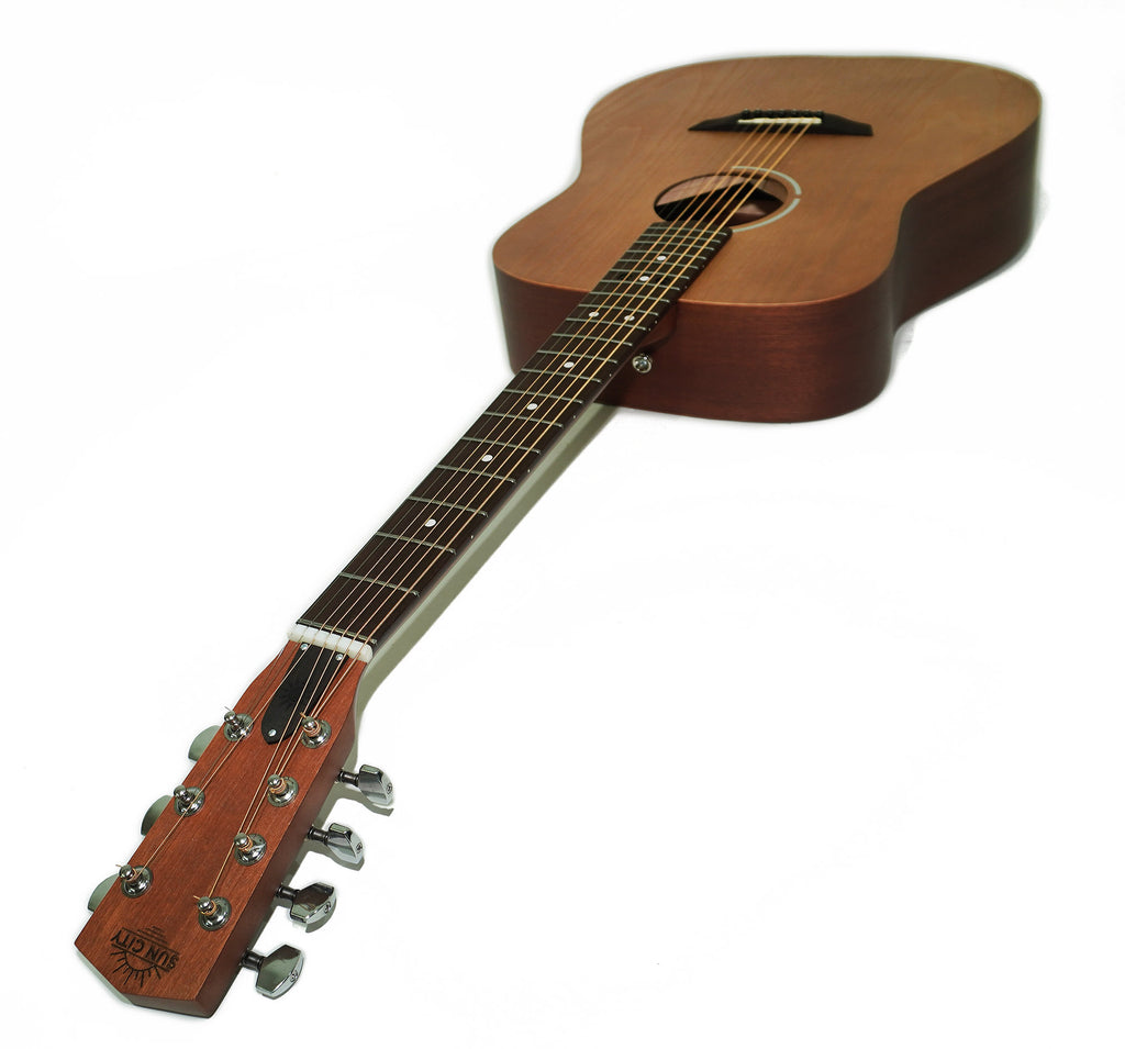 New Acoustic Guitar 7 Strings Dreadnought Guitar, made in Ukraine by Trembita SunCity Light Natural Wood!