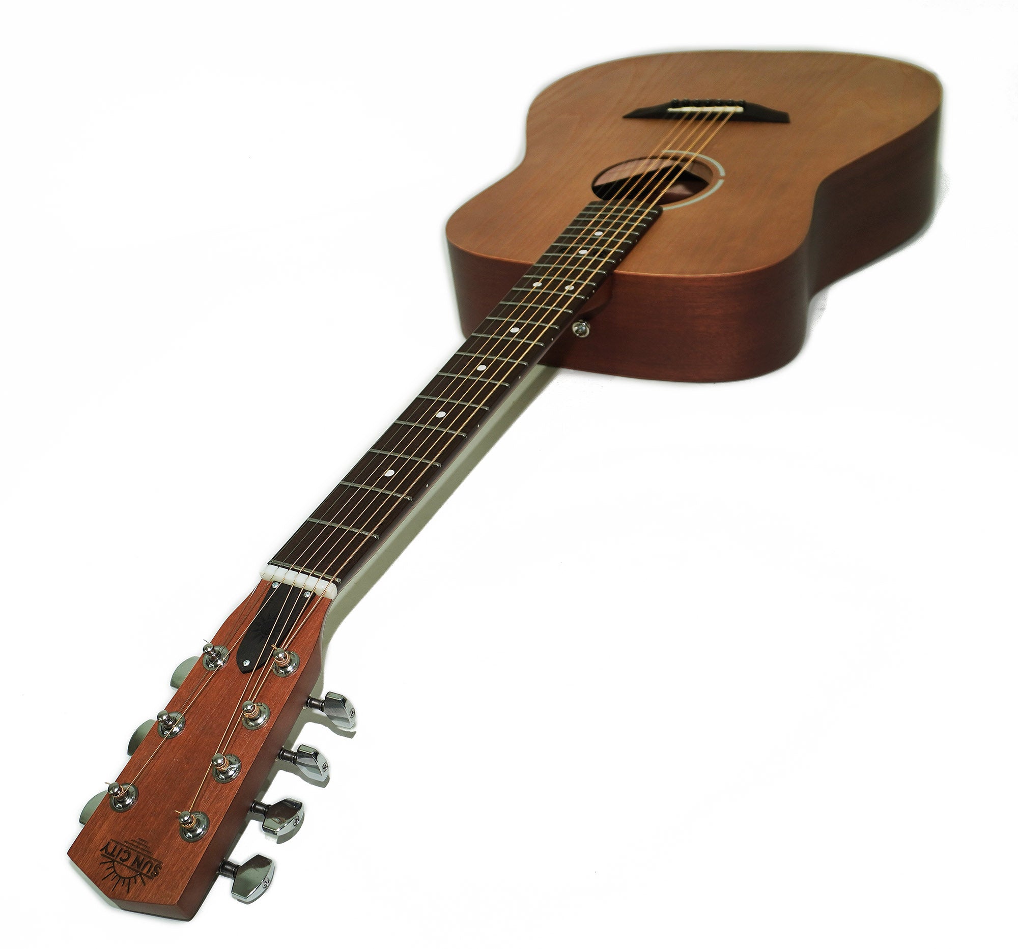 New Acoustic Guitar 7 Strings Dreadnought Guitar, made in Ukraine by Trembita SunCity Light Natural Wood!