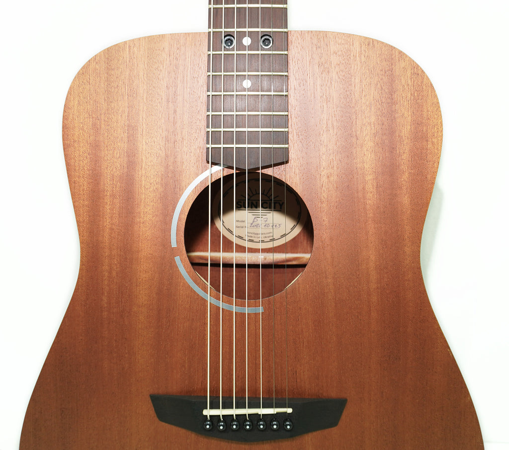 New Acoustic Guitar 7 strings, Classic Dreadnought Guitar, made in Ukraine by Trembita SunCity, Dark Wood!
