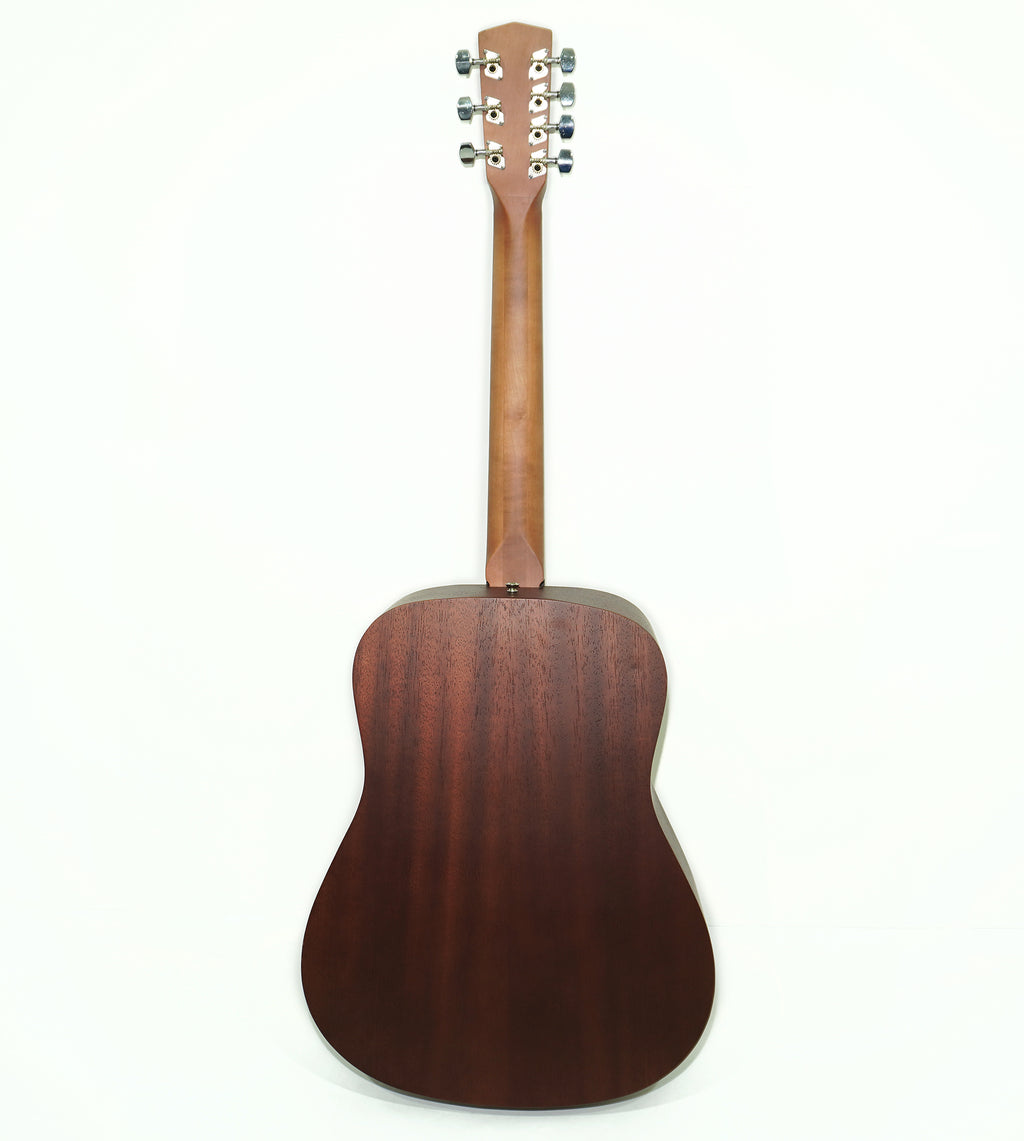 New Acoustic Guitar 7 strings, Classic Dreadnought Guitar, made in Ukraine by Trembita SunCity, Dark Wood!