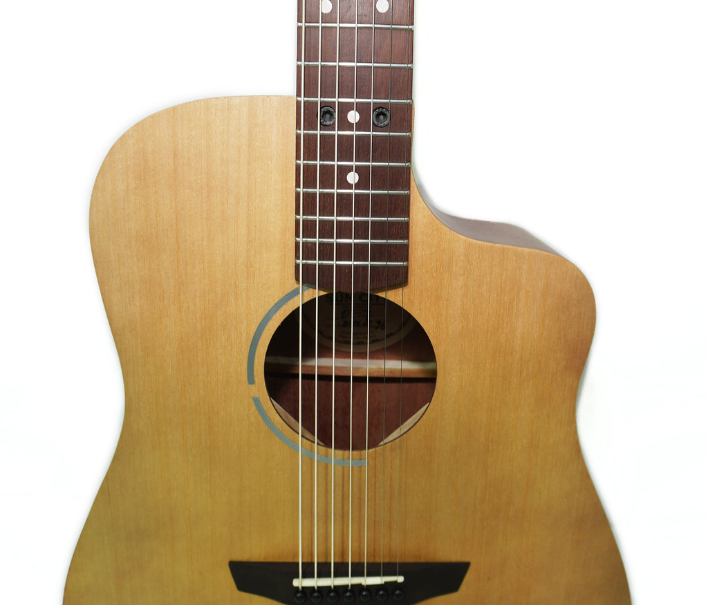 Trembita Brand New Seven 7 Strings Acoustic Guitar Сutaway, Sand Natural Wood made in Ukraine