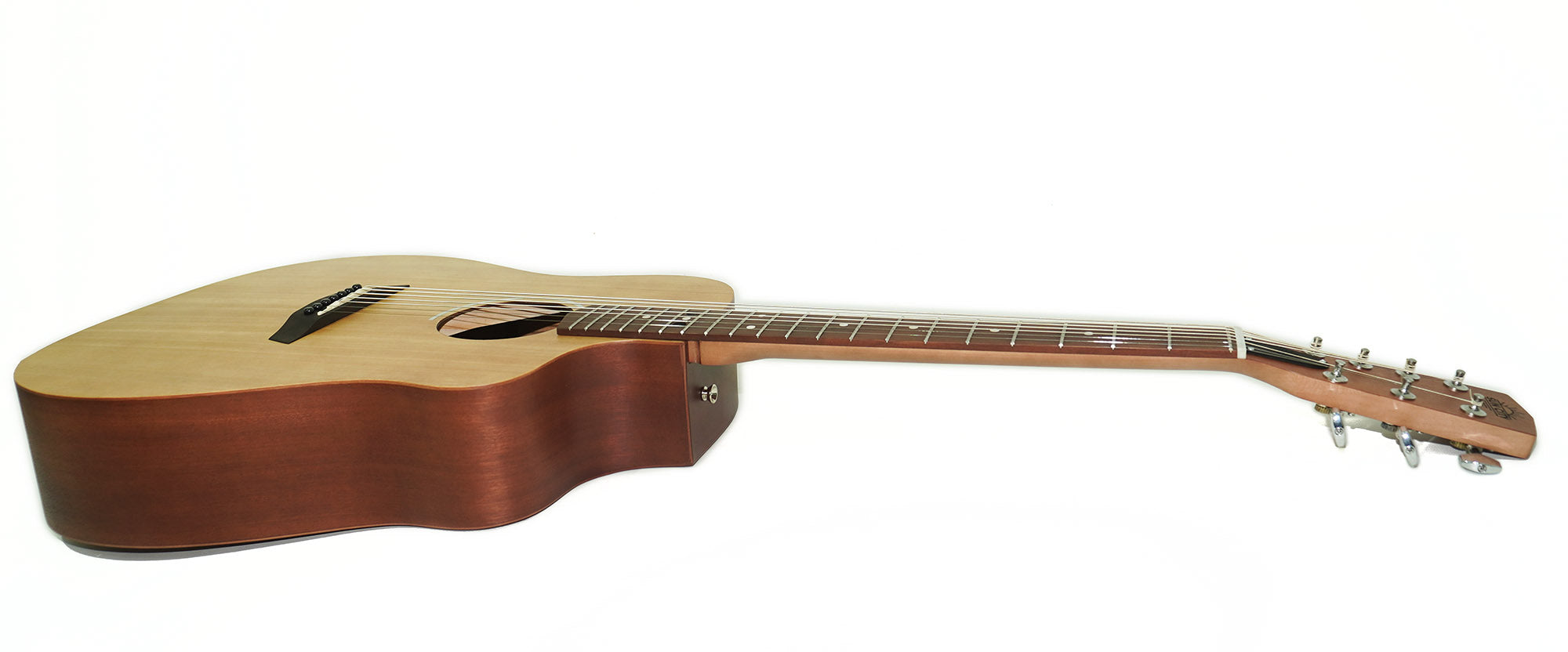 Trembita Brand New Seven 7 Strings Acoustic Guitar Сutaway, Sand Natural Wood made in Ukraine