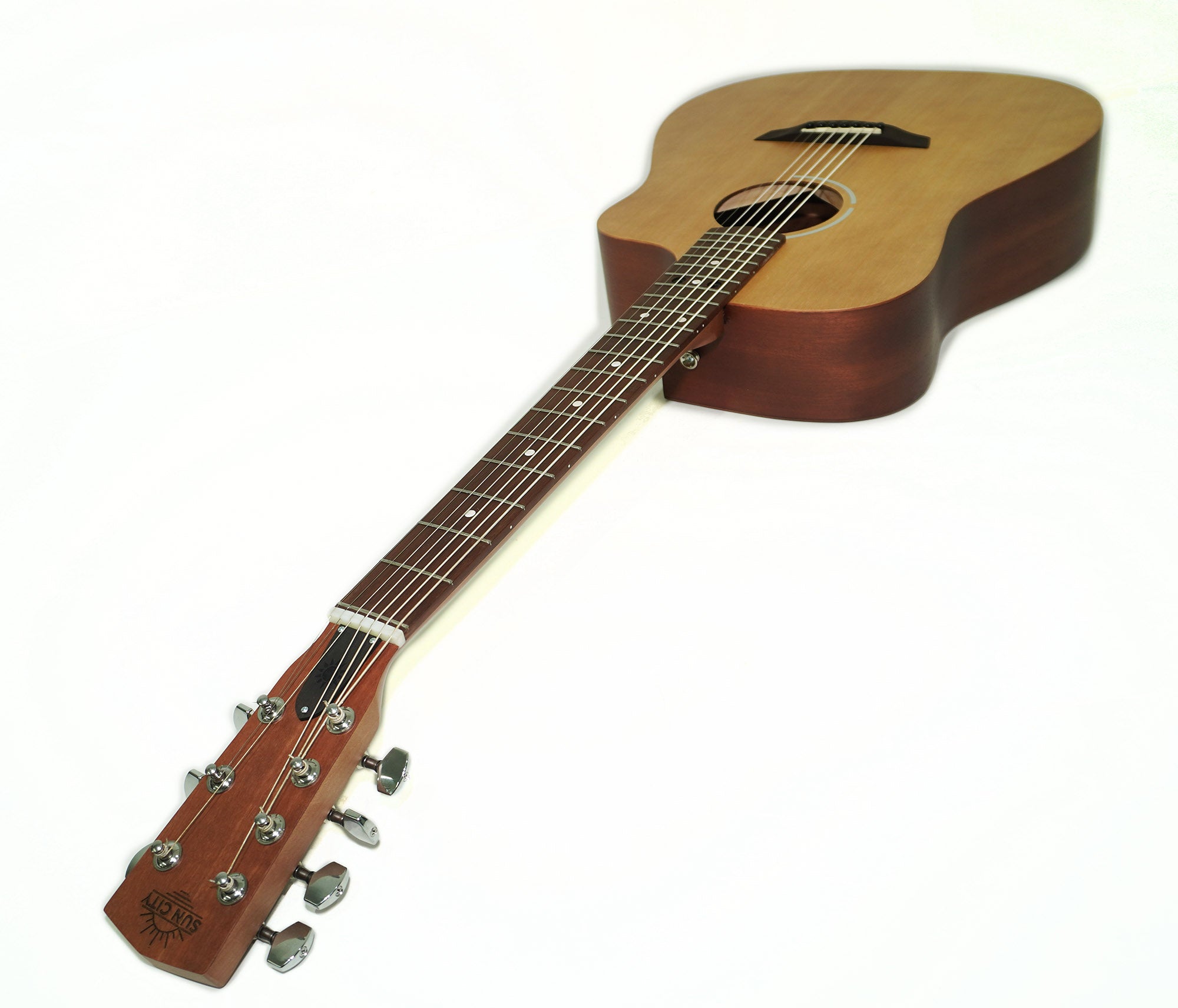 Trembita Brand New Seven 7 Strings Acoustic Guitar Сutaway, Sand Natural Wood made in Ukraine