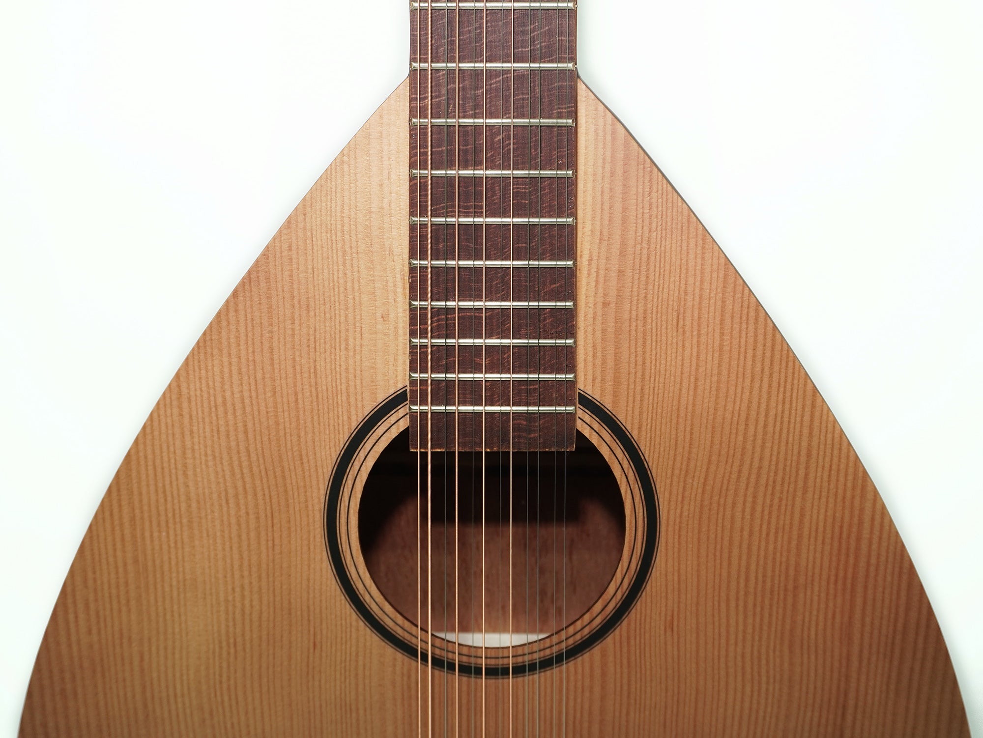 New Folk Acoustic 12 String Lute Guitar Kobza Vihuela made in Ukraine Trembita, Natural Wood Dark!