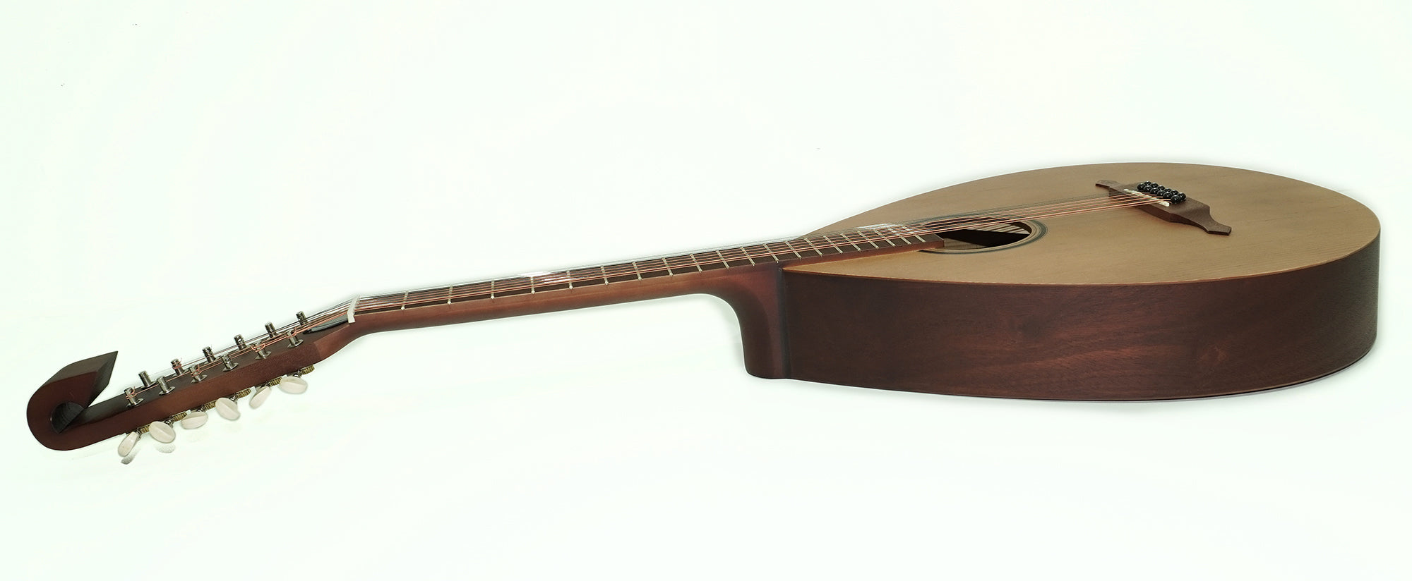 New Folk Acoustic 12 String Lute Guitar Kobza Vihuela made in Ukraine Trembita, Natural Wood Dark!