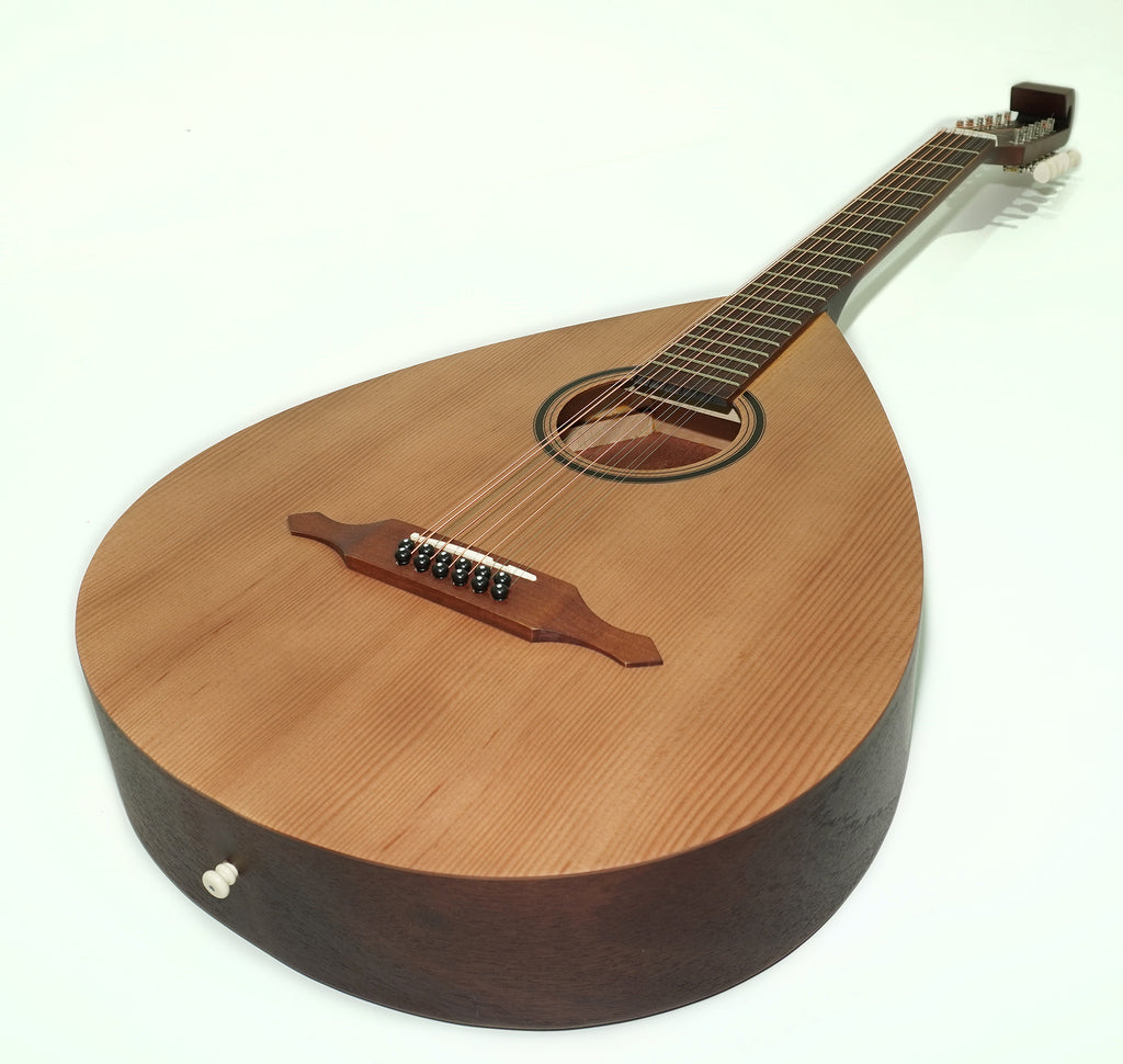 New Folk Acoustic 12 String Lute Guitar Kobza Vihuela made in Ukraine Trembita, Natural Wood Dark!