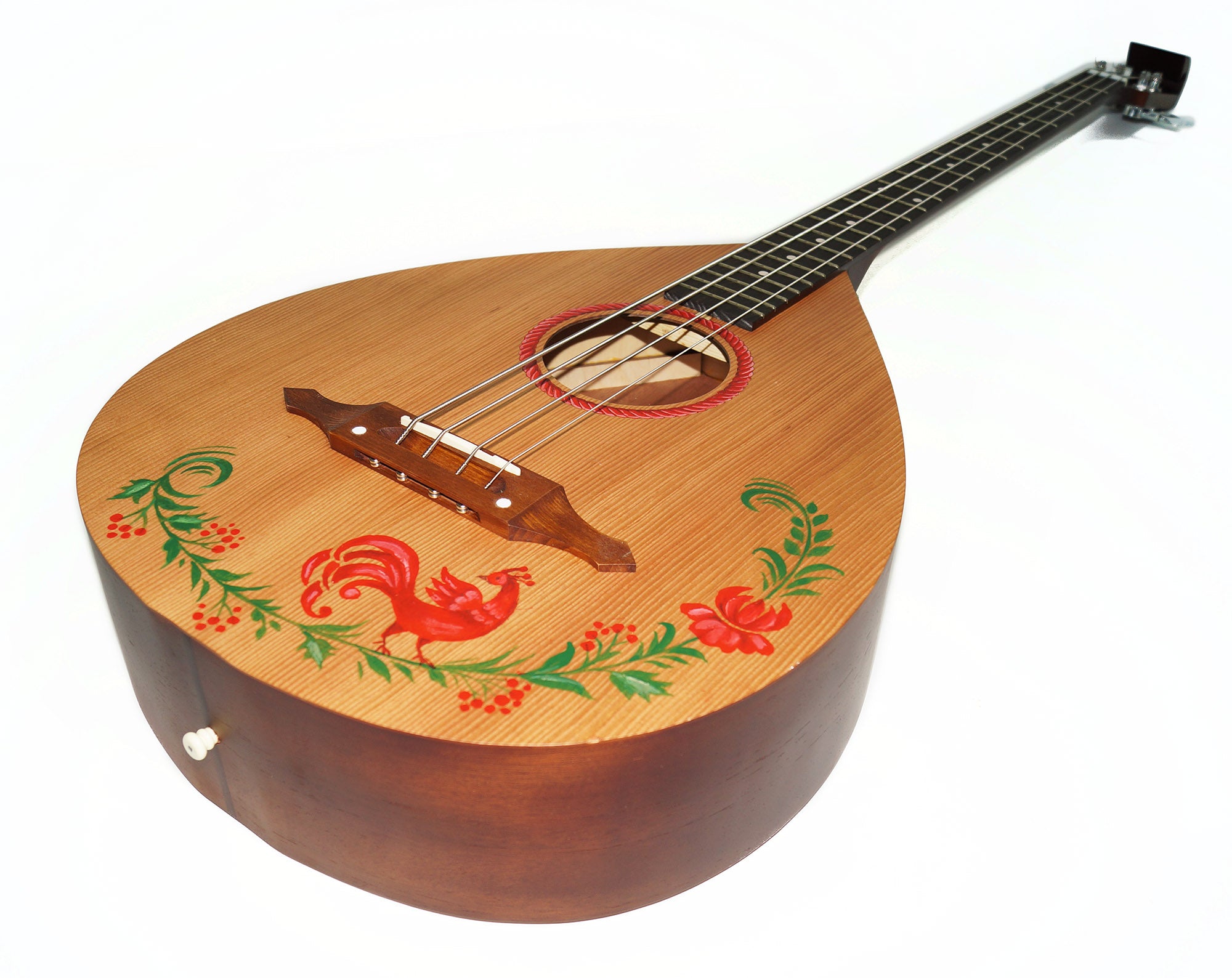 New Ukrainian Folk 4 Strings Lute Guitar Bass Kobza Original Vihuela Natural Wood Handpainted made in Ukraine Trembita