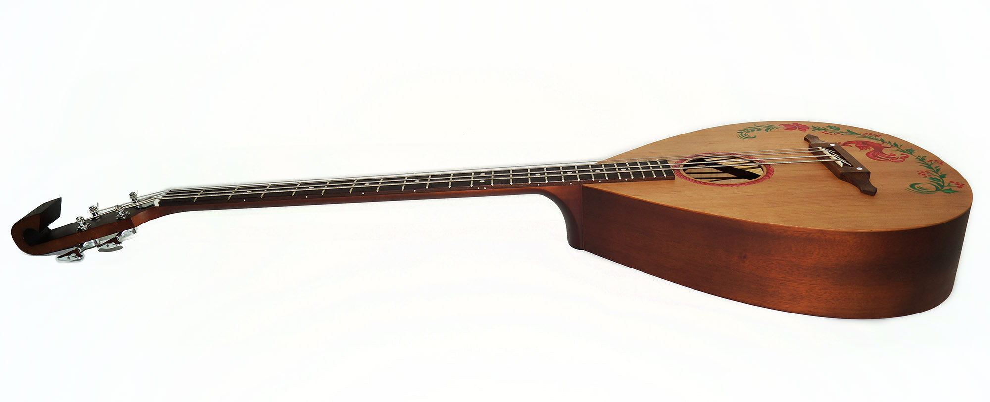 New Ukrainian Folk 4 Strings Lute Guitar Bass Kobza Original Vihuela Natural Wood Handpainted made in Ukraine Trembita